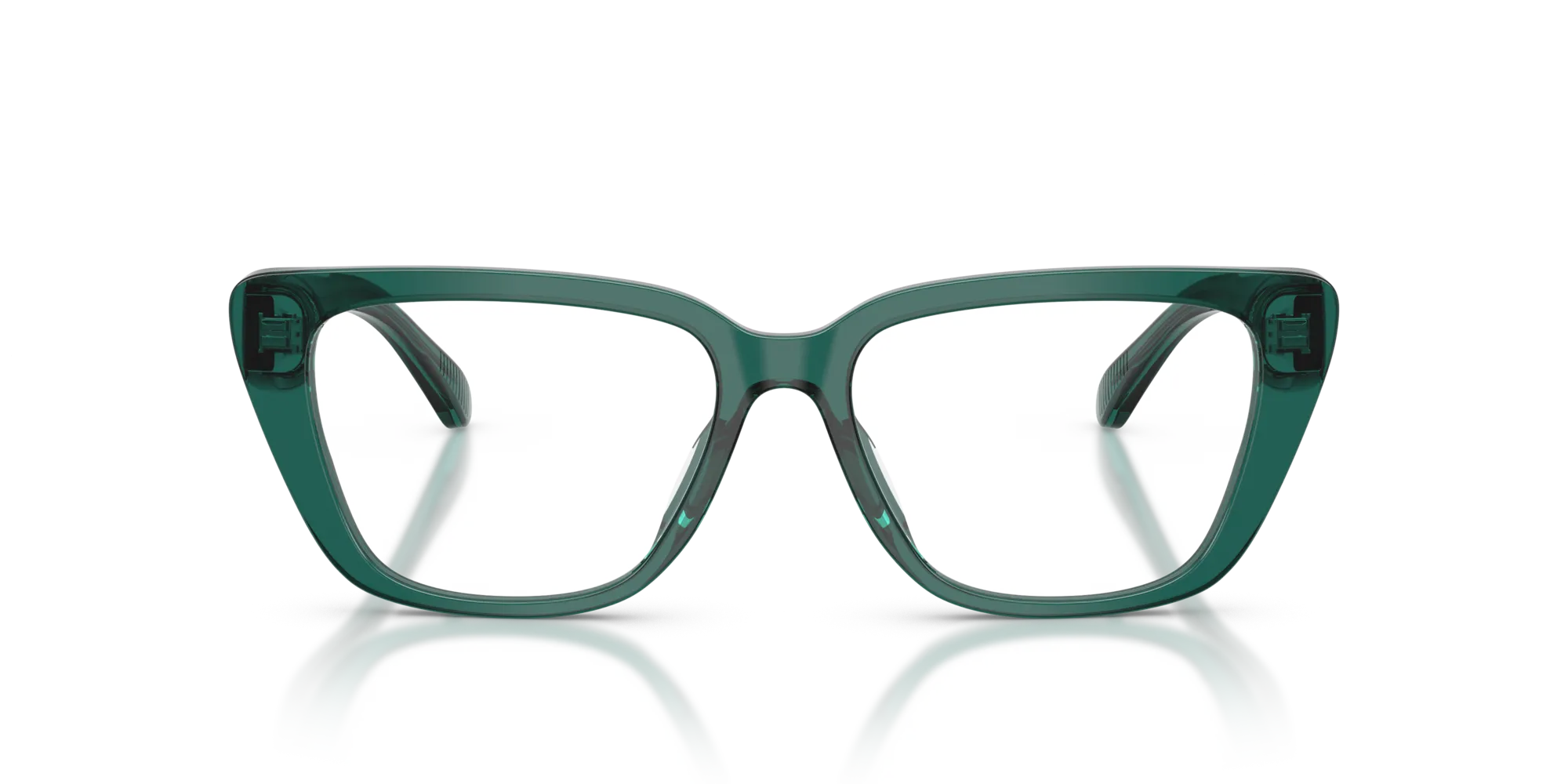 Emporio Armani EA3256U 6252 Montature da vista Acetato Verde Cat Eye Normale - immagine 3
