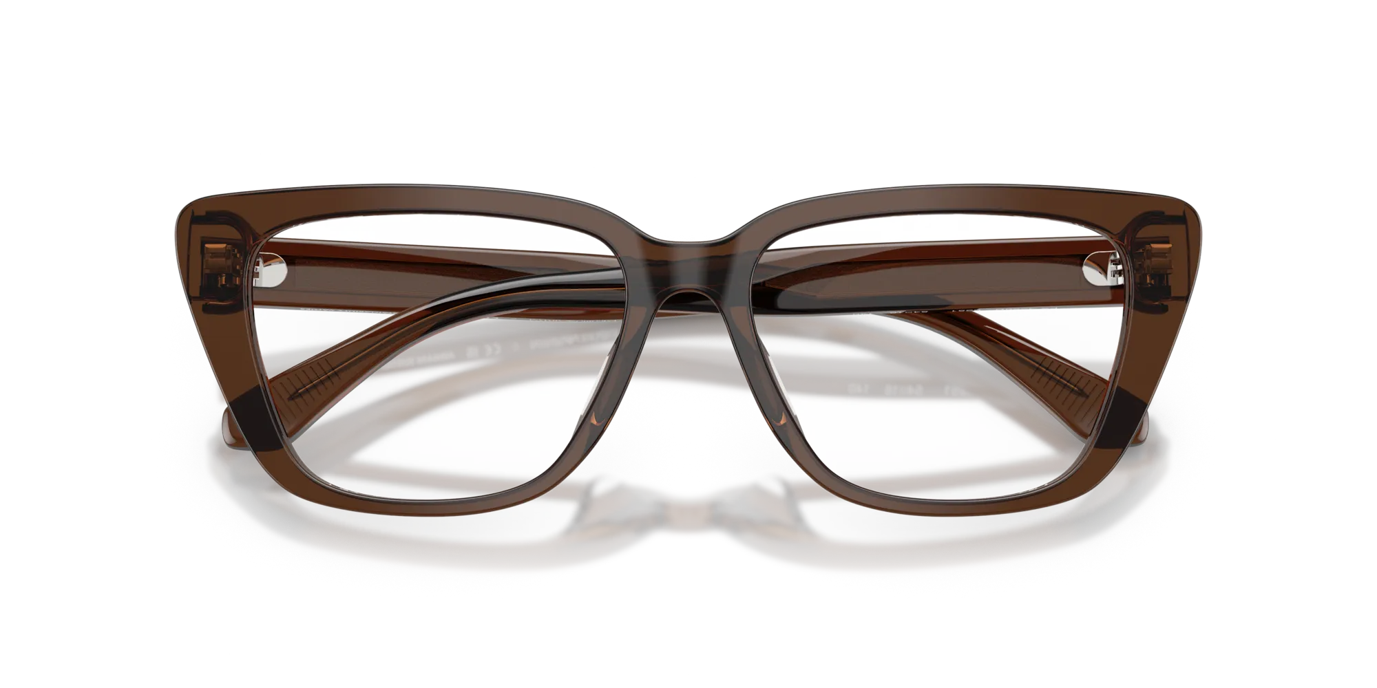 Emporio Armani EA3256U 6251 Montature da vista Acetato Marrone Trasparente Cat Eye Normale - immagine 2