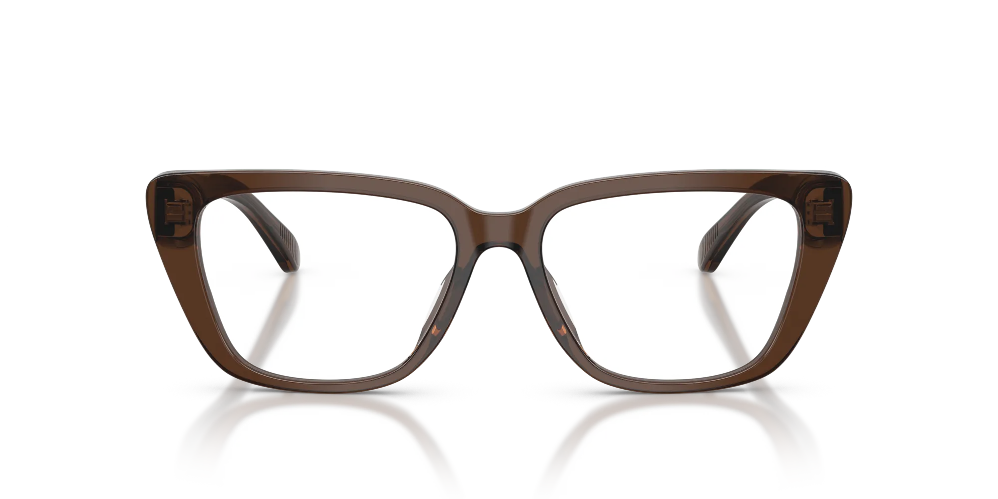 Emporio Armani EA3256U 6251 Montature da vista Acetato Marrone Trasparente Cat Eye Normale - immagine 3
