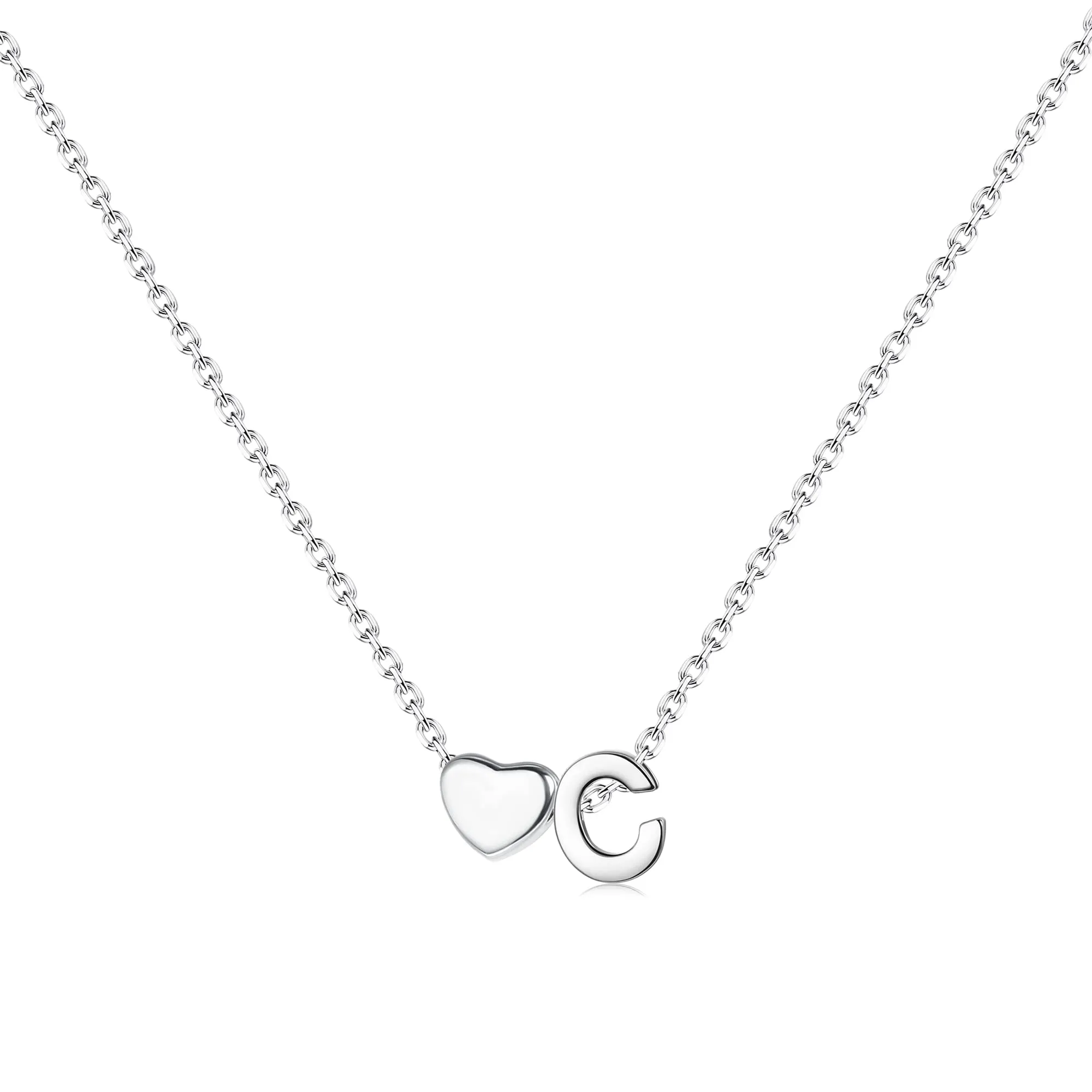Chriscoco Collana Argento 925 Donna Ragazza Collana con Iniziale - immagine 8