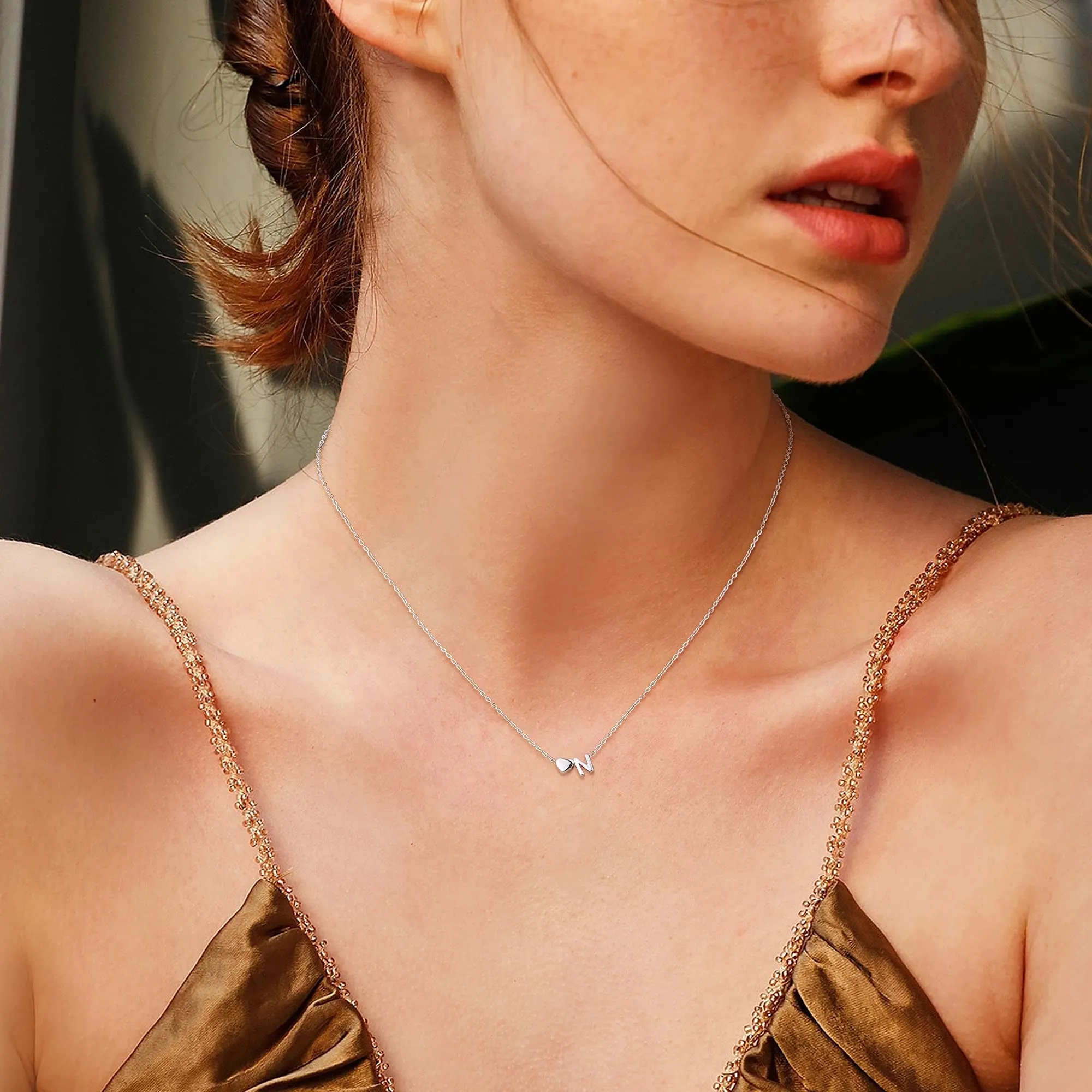 Chriscoco Collana Argento 925 Donna Ragazza Collana con Iniziale - immagine 5