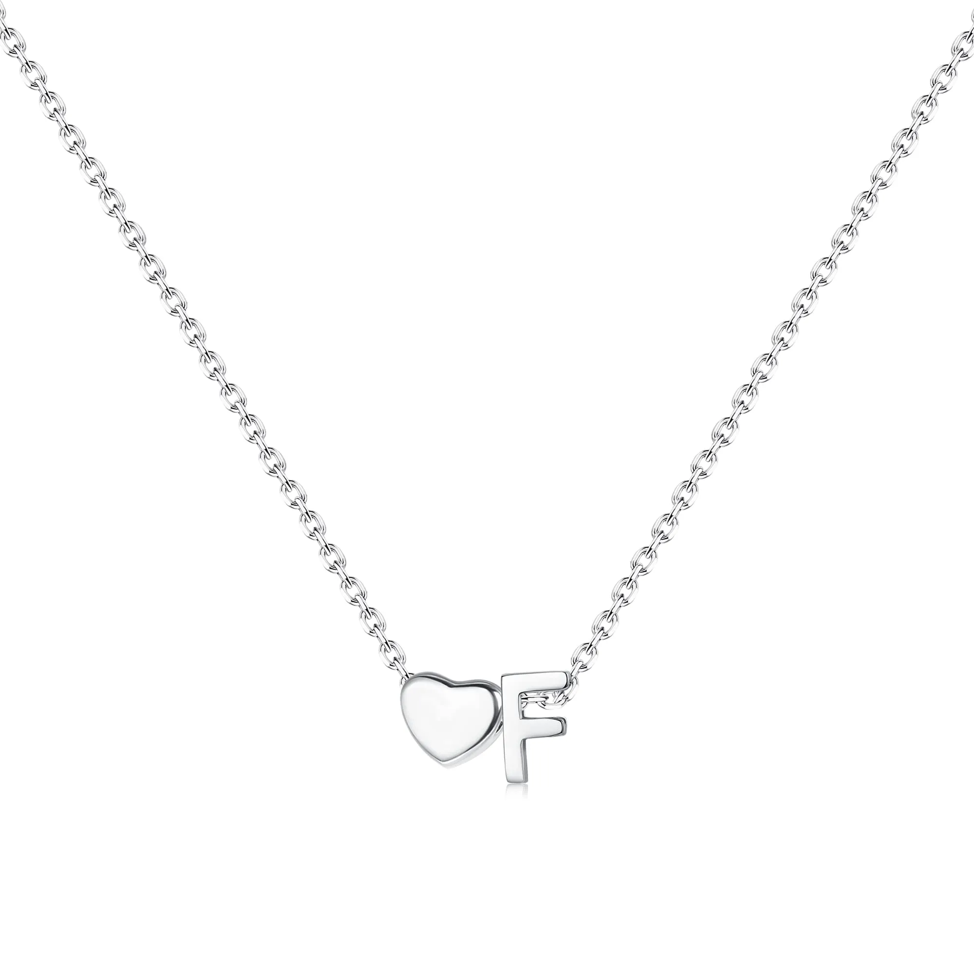 Chriscoco Collana Argento 925 Donna Ragazza Collana con Iniziale - immagine 8