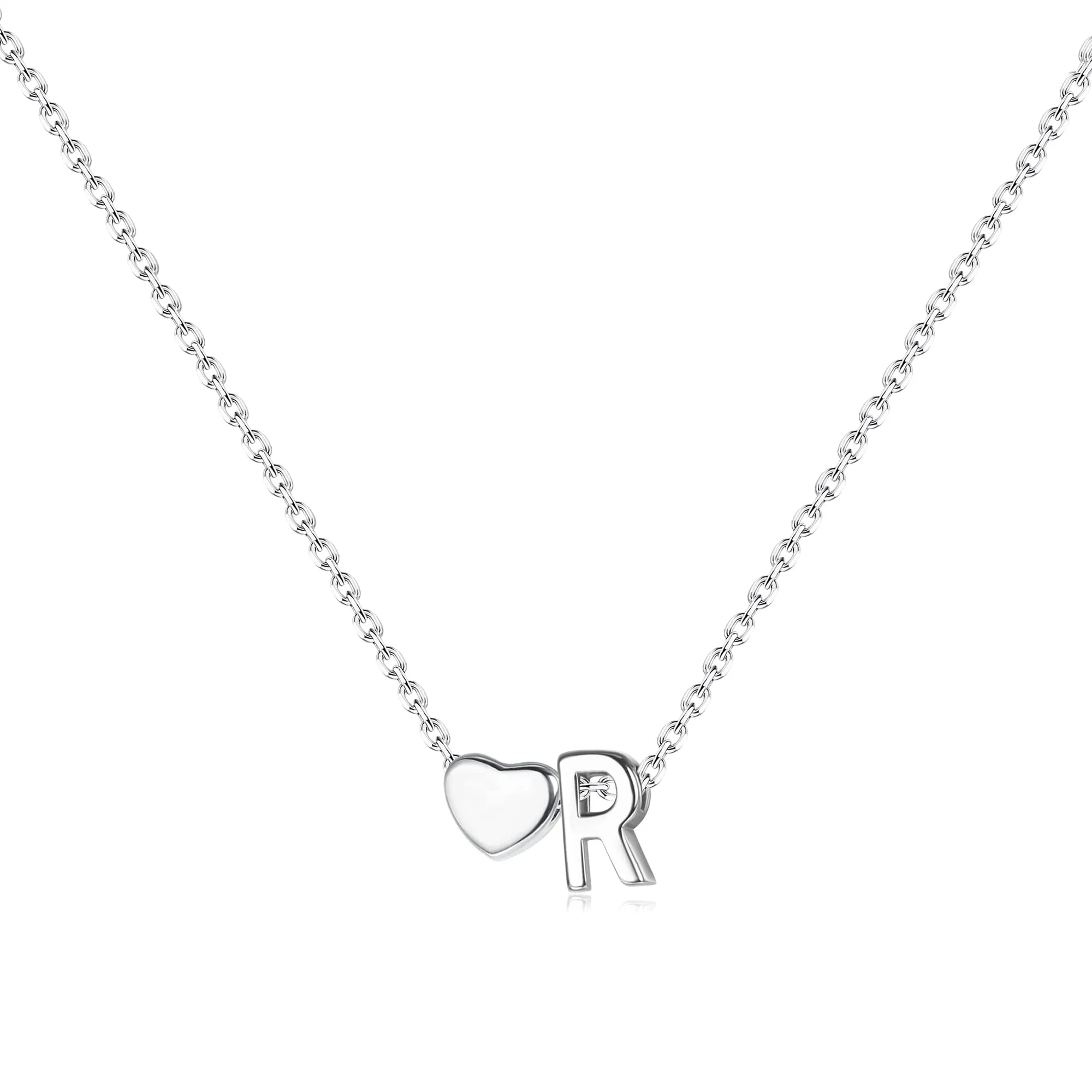 Chriscoco Collana Argento 925 Donna Ragazza Collana con Iniziale - immagine 8