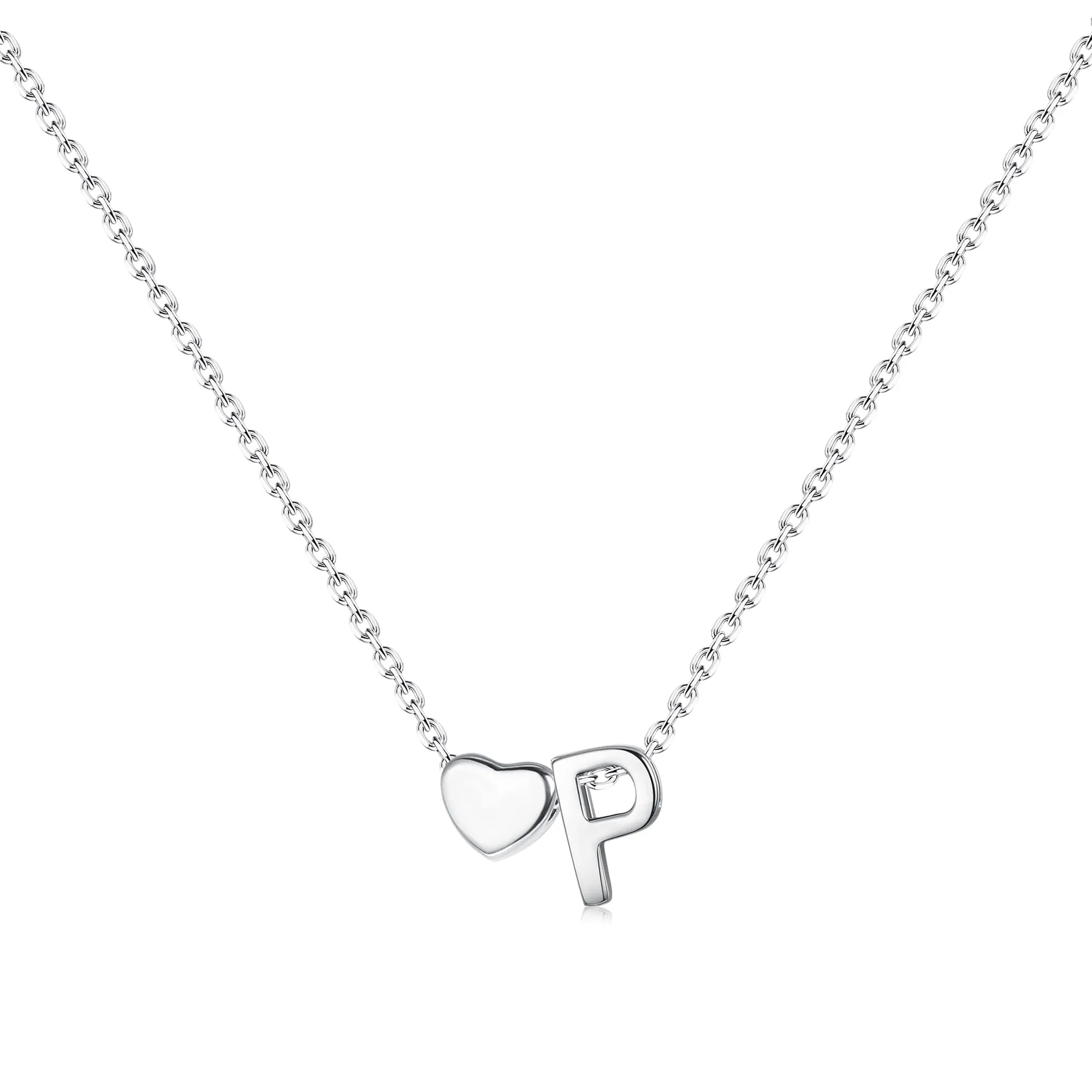 Chriscoco Collana Argento 925 Donna Ragazza Collana con Iniziale - immagine 8