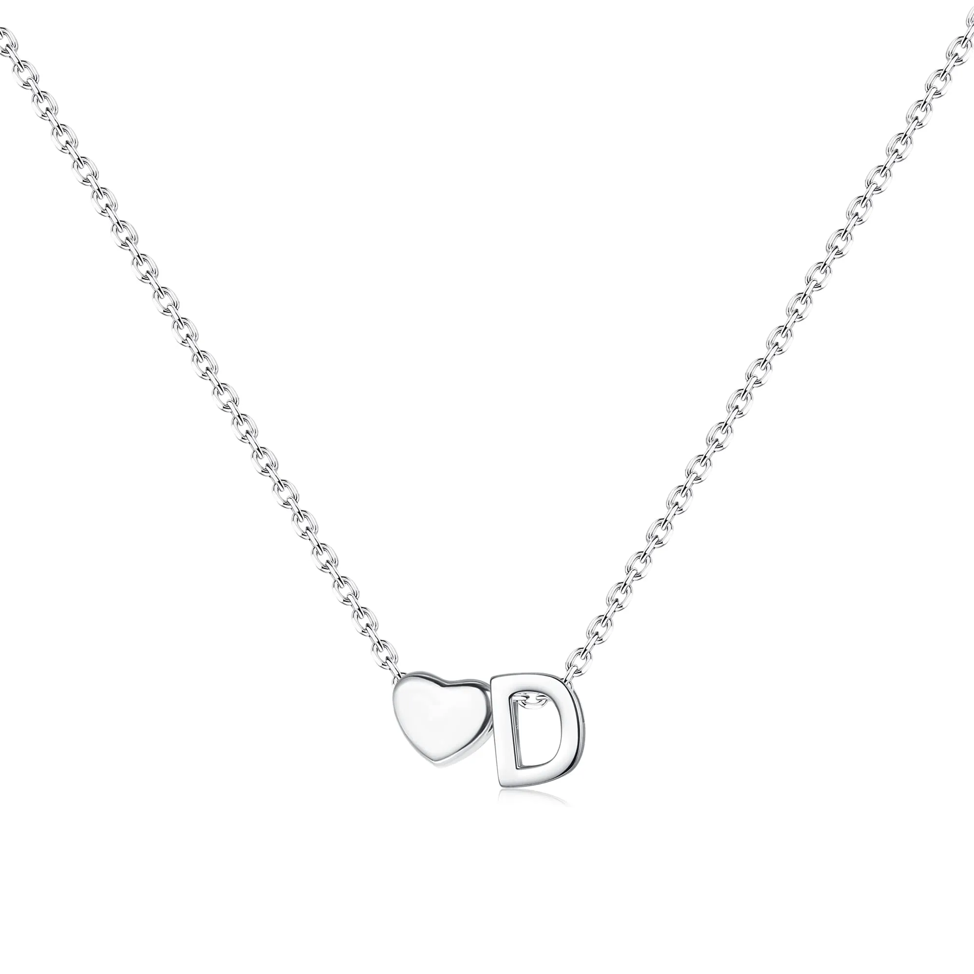 Chriscoco Collana Argento 925 Donna Ragazza Collana con Iniziale - immagine 8