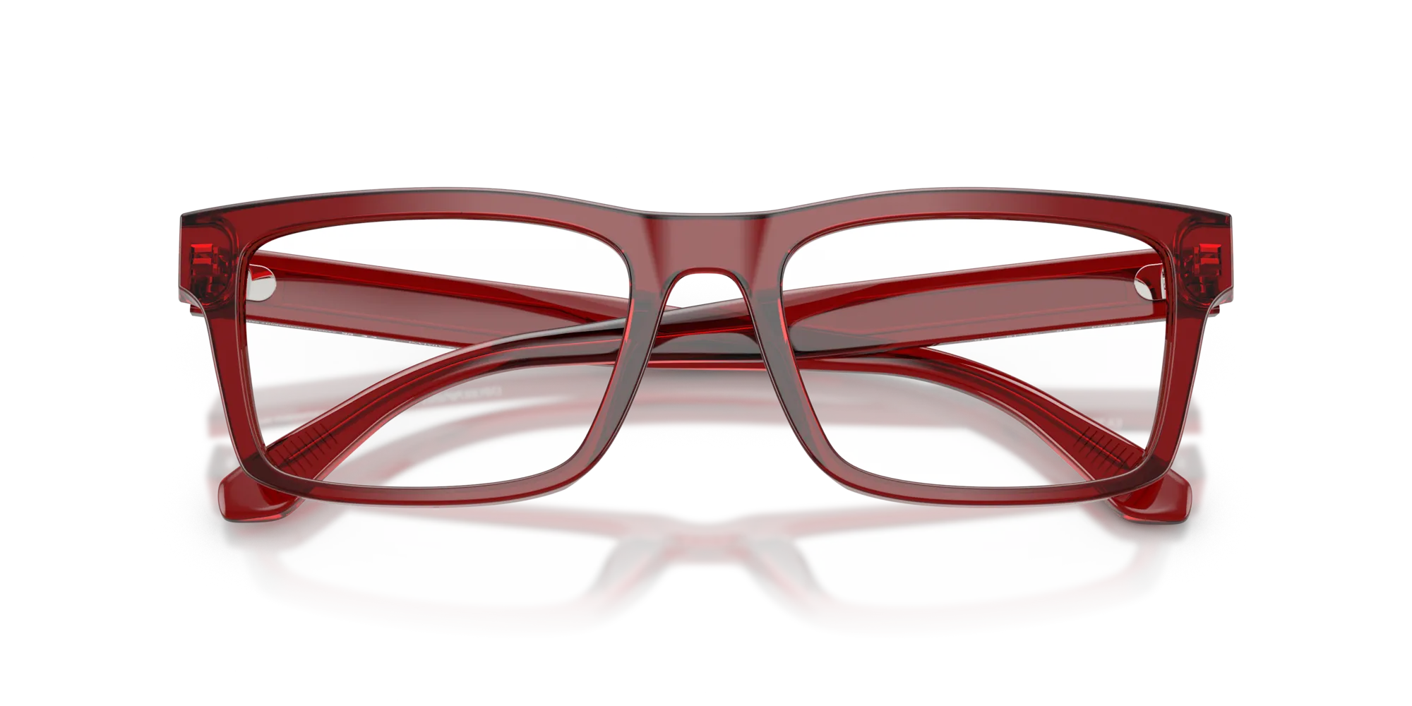 Emporio Armani EA3254 6248 Montature da vista Acetato Rosso Squadrata Normale - immagine 2