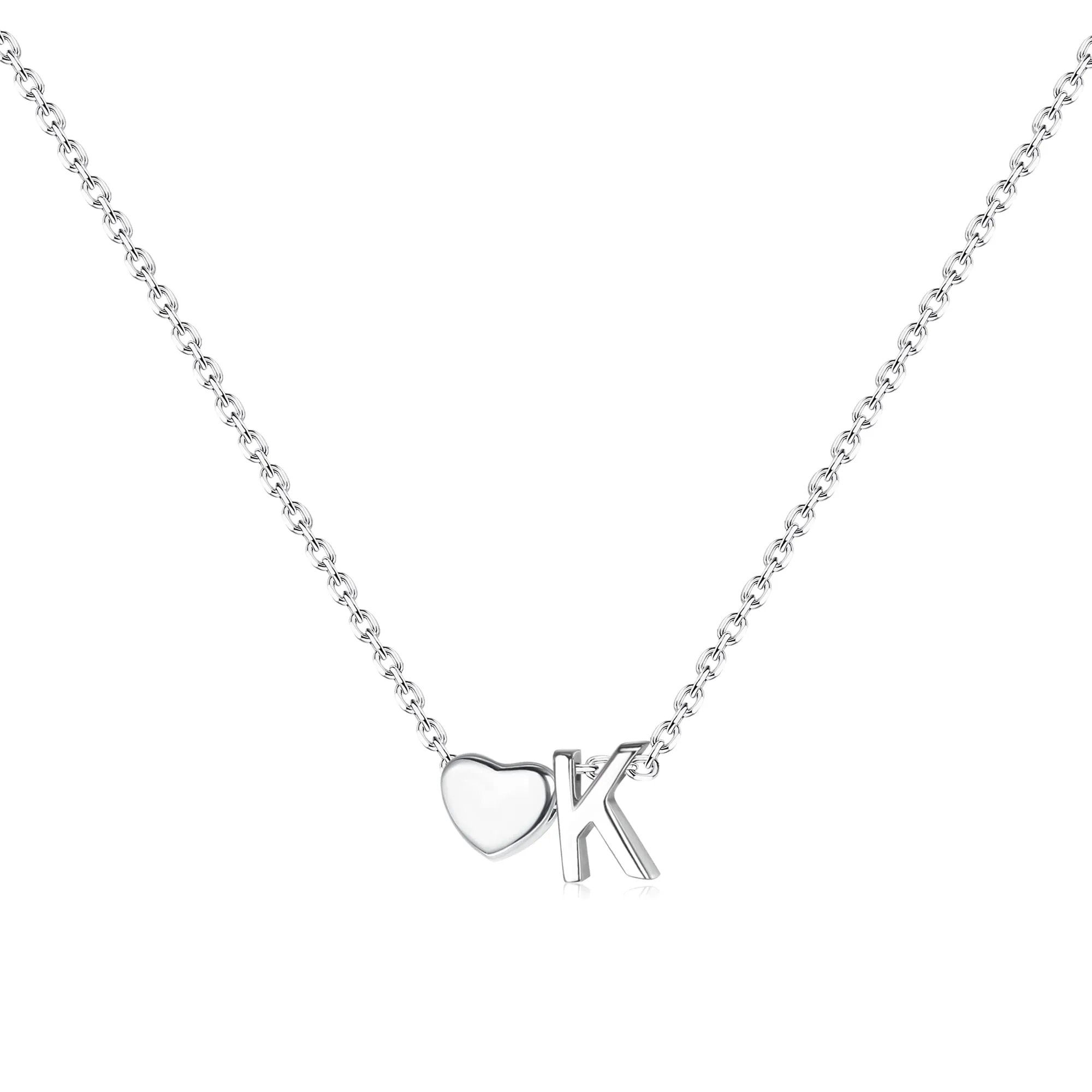 Chriscoco Collana Argento 925 Donna Ragazza Collana con Iniziale - immagine 8