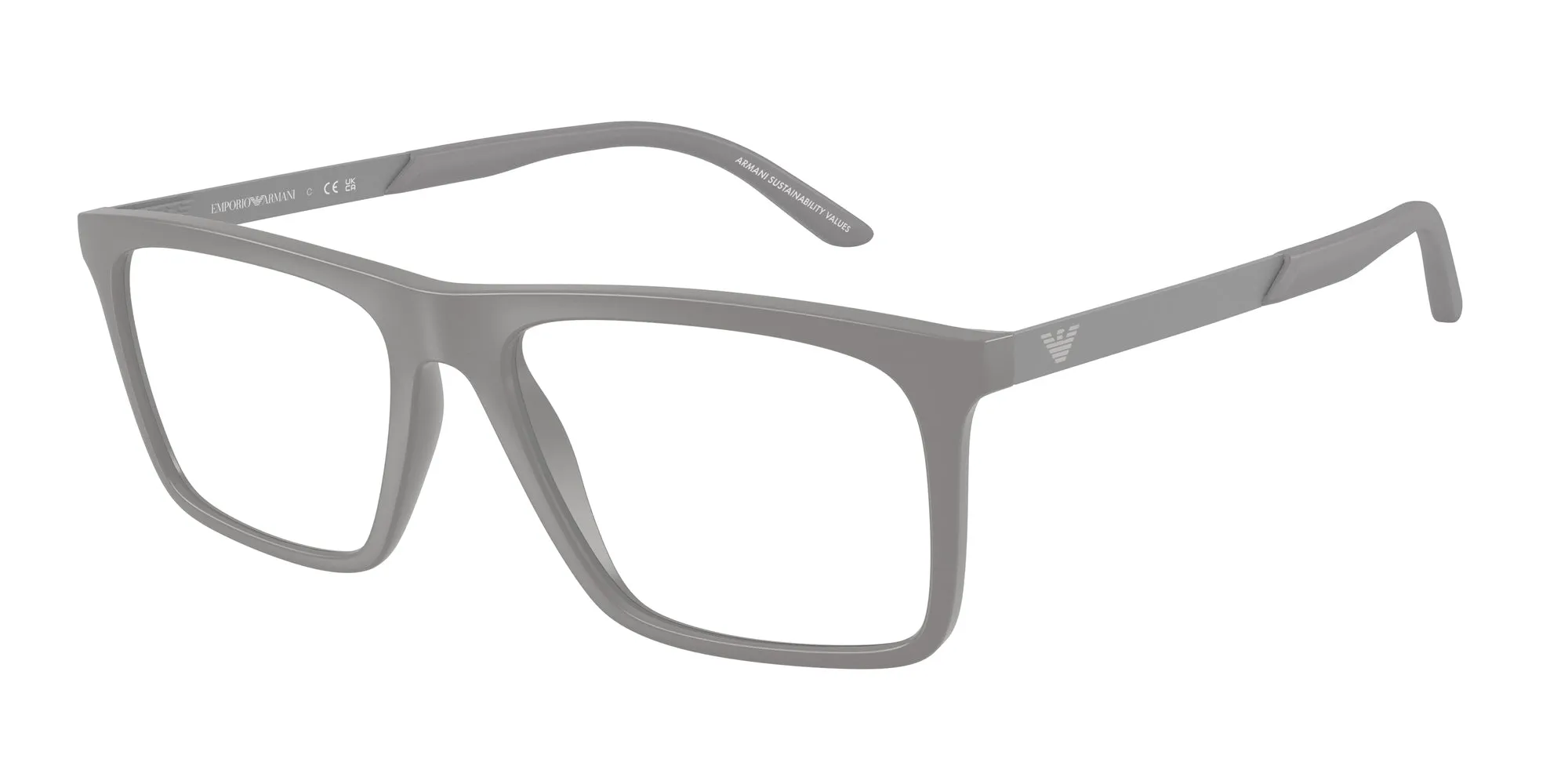 Emporio Armani EA3253 6245 Montature da vista Iniettato Grigio Squadrata Normale - immagine 1