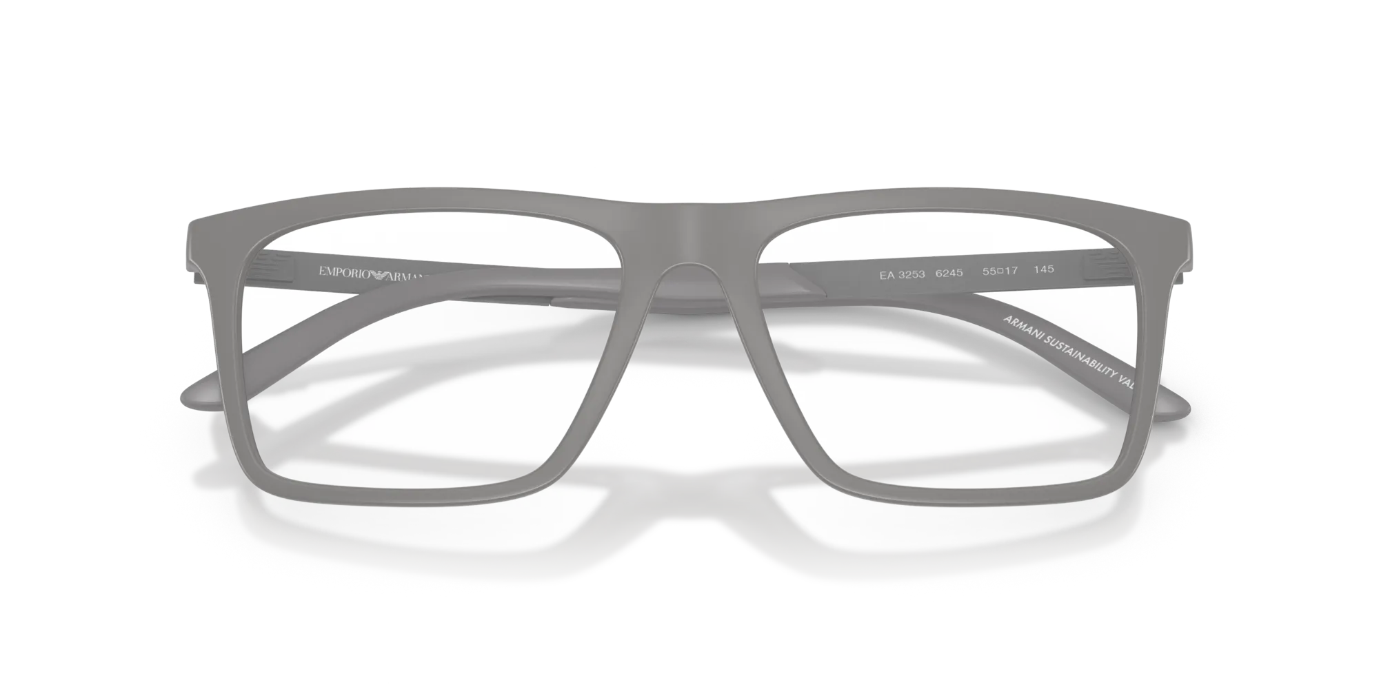 Emporio Armani EA3253 6245 Montature da vista Iniettato Grigio Squadrata Normale - immagine 2