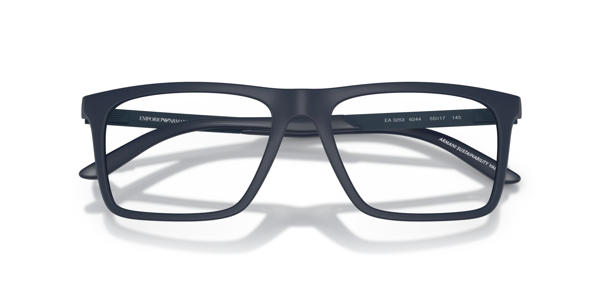 Emporio Armani EA3253 6244 Montature da vista Iniettato Blu Squadrata Normale - immagine 2