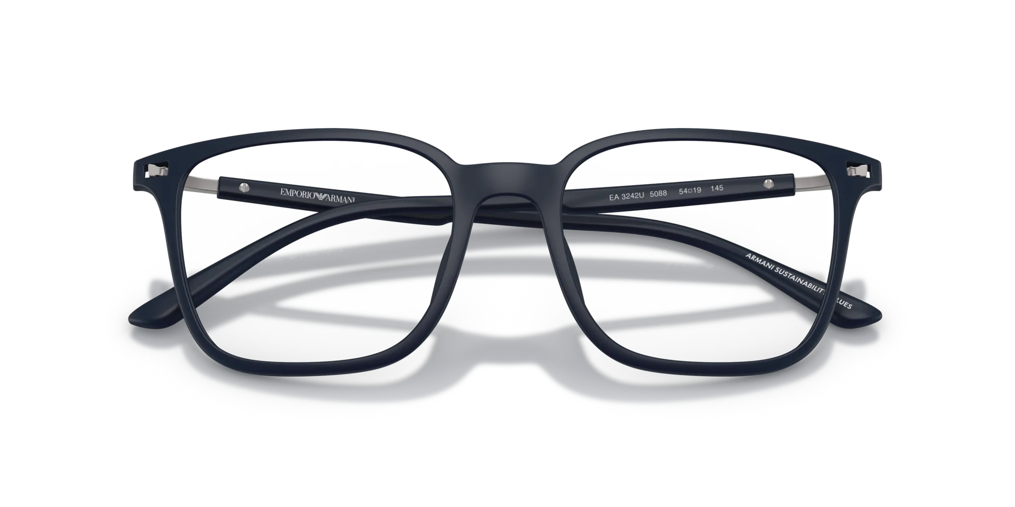 Emporio Armani EA3242U 5088 Montature da vista Iniettato Blu Squadrata Normale - immagine 2