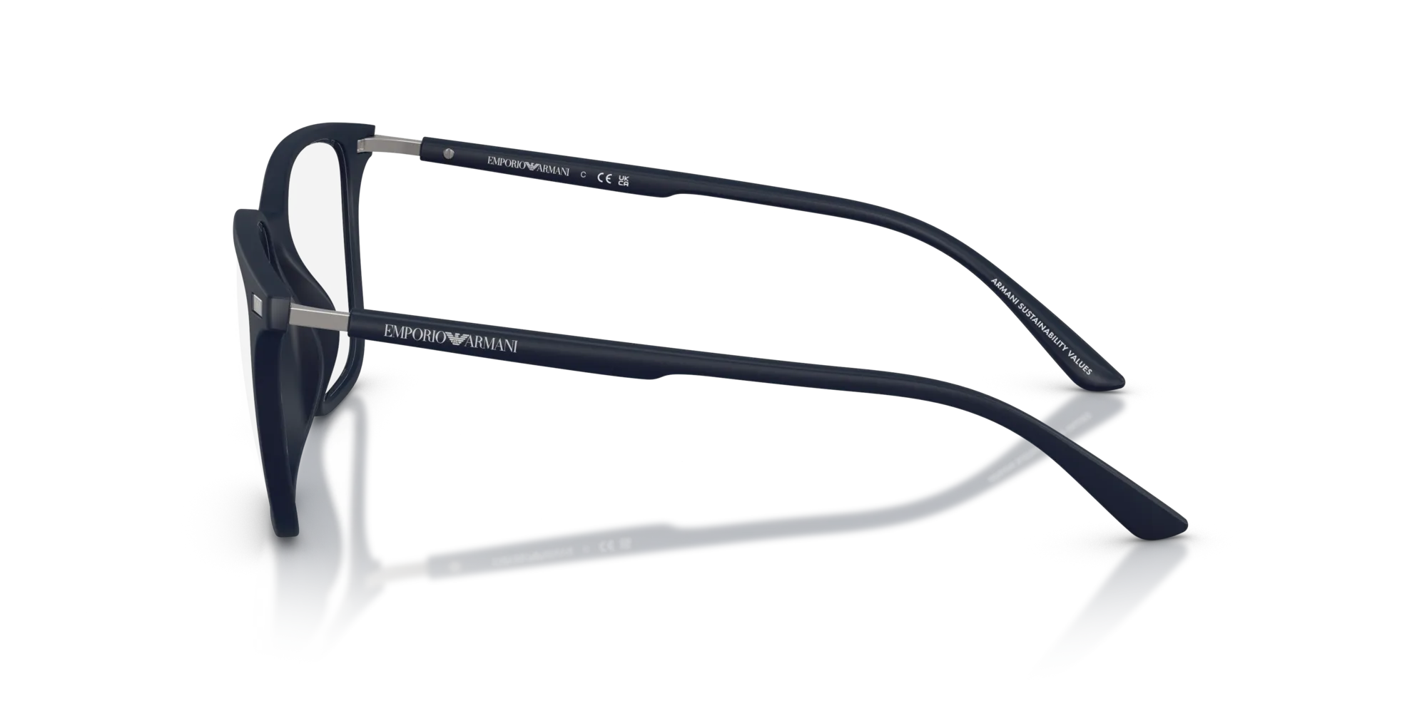 Emporio Armani EA3242U 5088 Montature da vista Iniettato Blu Squadrata Normale - immagine 4