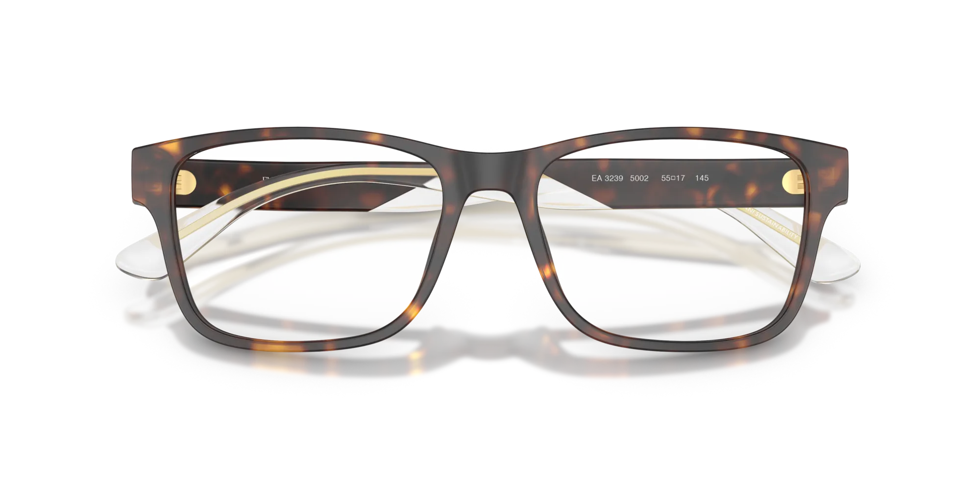 Emporio Armani EA3239 5002 Montature da vista Acetato Tartaruga Squadrata Normale - immagine 2