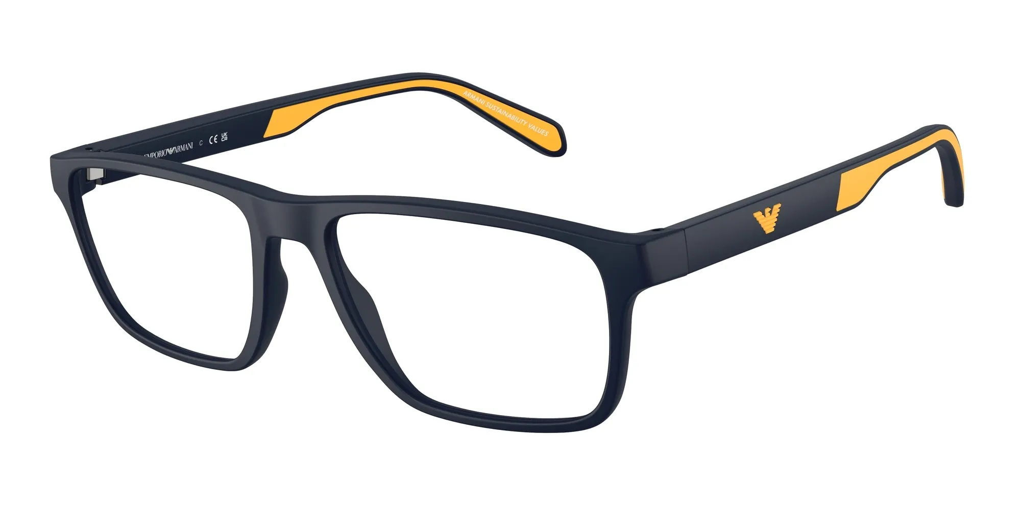 Emporio Armani EA3233 5088 Montature da vista Iniettato Blu Squadrata Normale - immagine 1