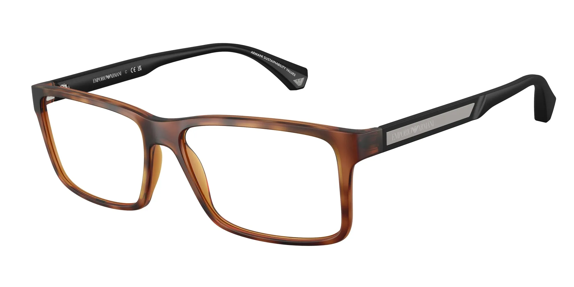 Emporio Armani EA3038 5002 Montature da vista Peek Tartaruga Squadrata Normale - immagine 1