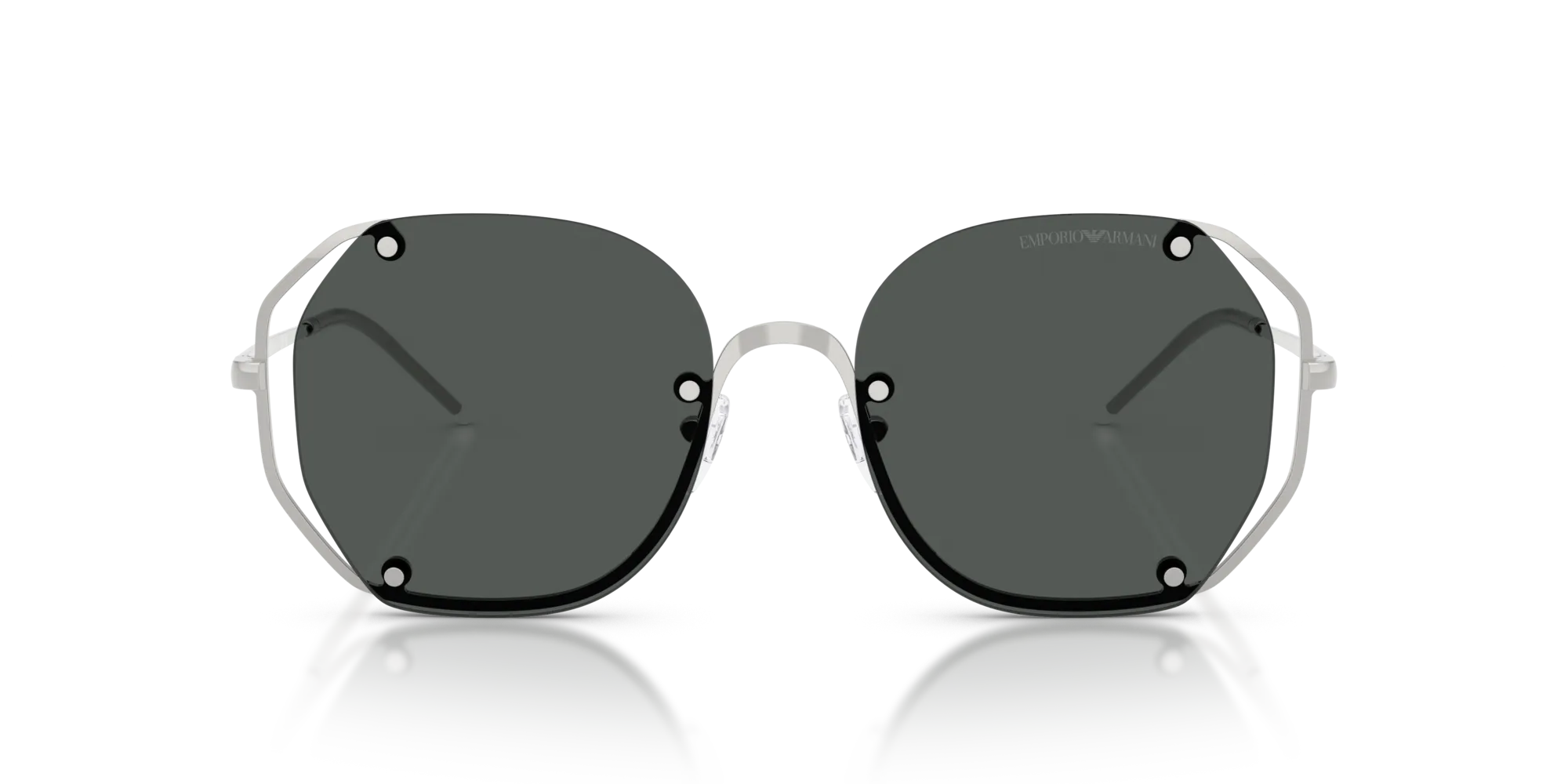 Emporio Armani EA2168 301587 Occhiali da sole Metallo Argento Grigio Geometrica Normale - immagine 3