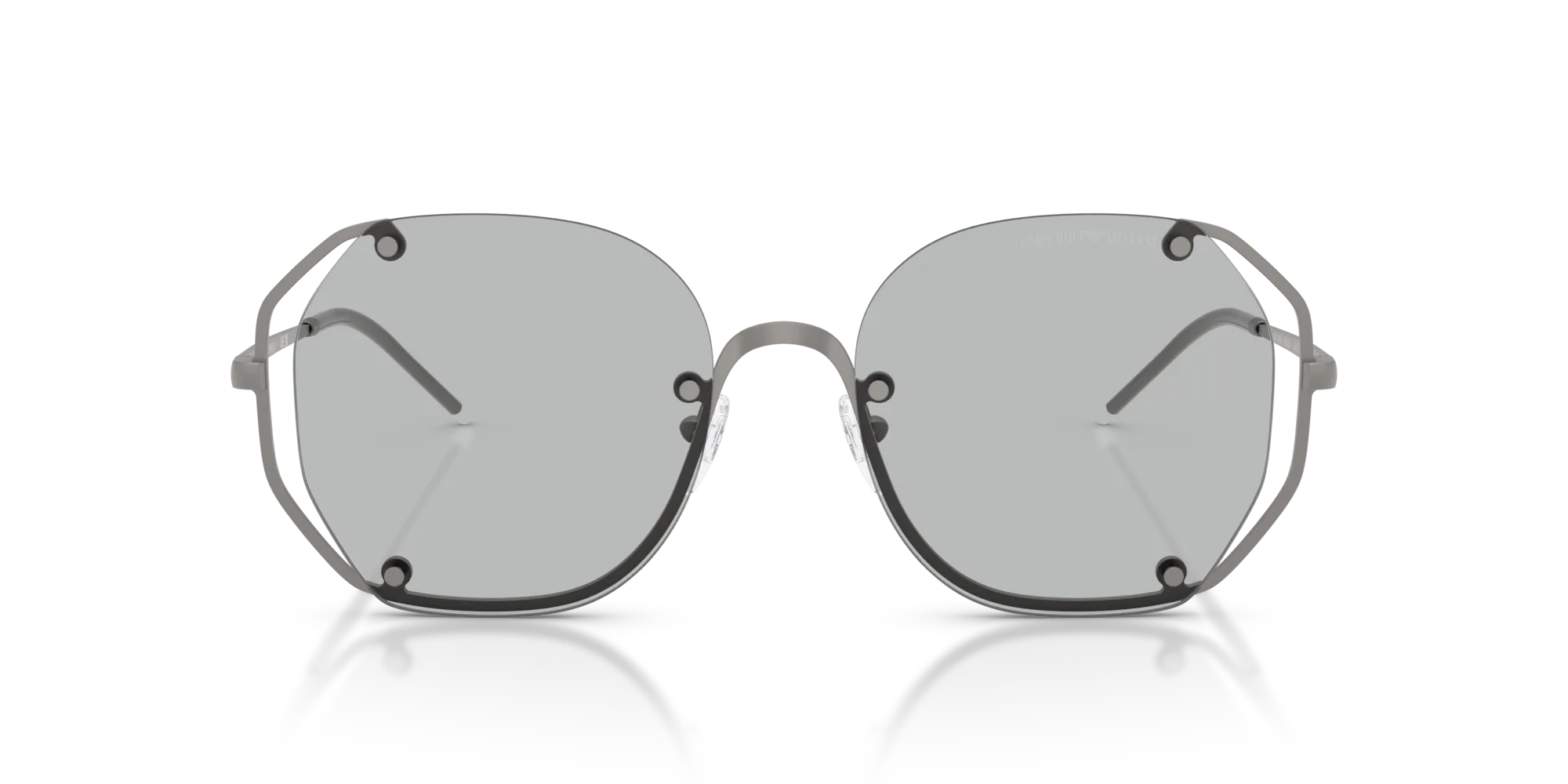 Emporio Armani EA2168 300387 Occhiali da sole Metallo Grigio Grigio Geometrica Normale - immagine 3