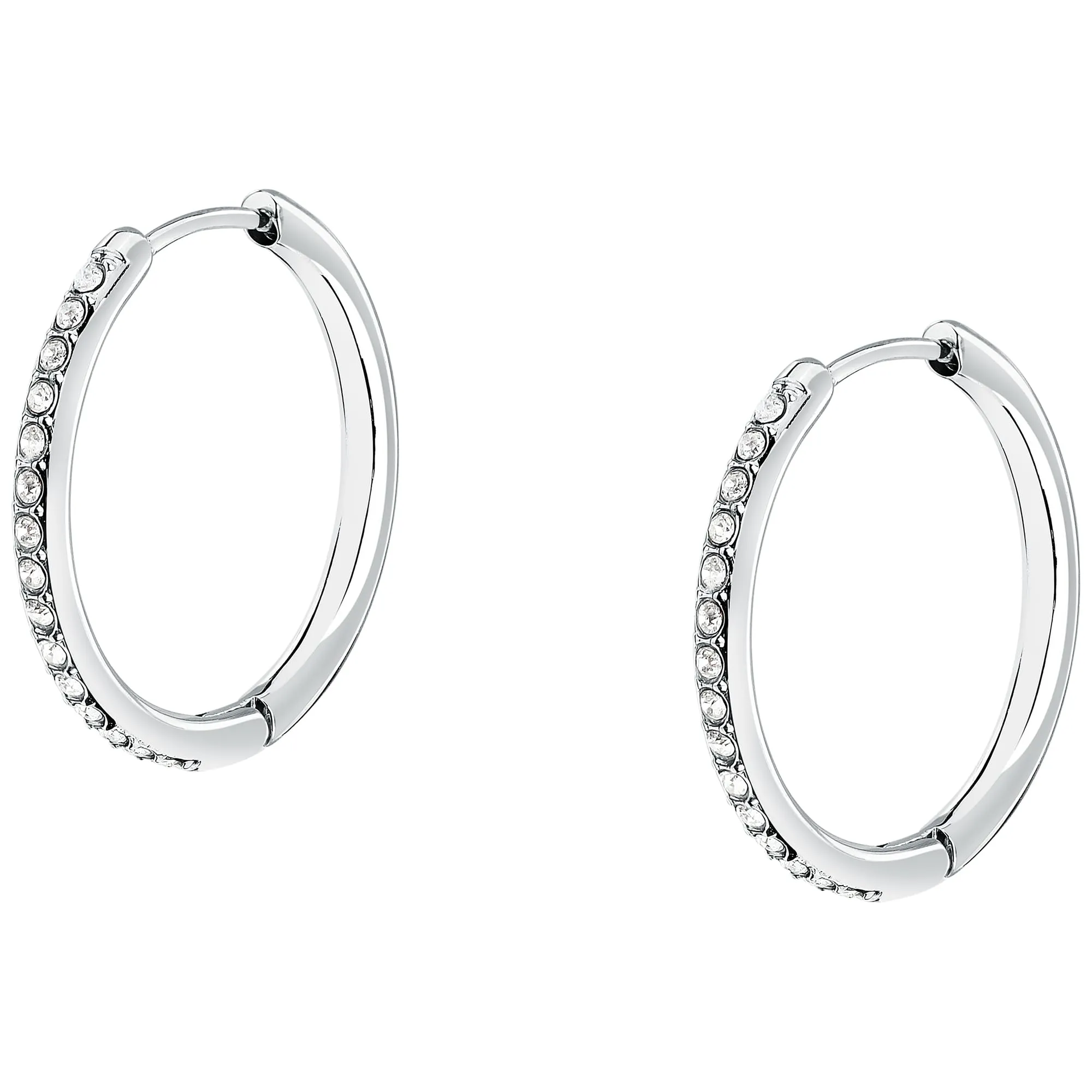 MORELLATO Orecchini a cerchio donna in acciaio, cristalli, collezione CREOLE, idea regalo per madri - SAUP24, Acciaio - immagine 1