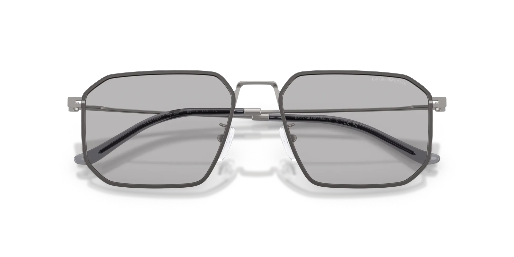 Emporio Armani EA2165D 300387 Occhiali da sole Metallo Grigio Grigio Geometrica Normale - immagine 2