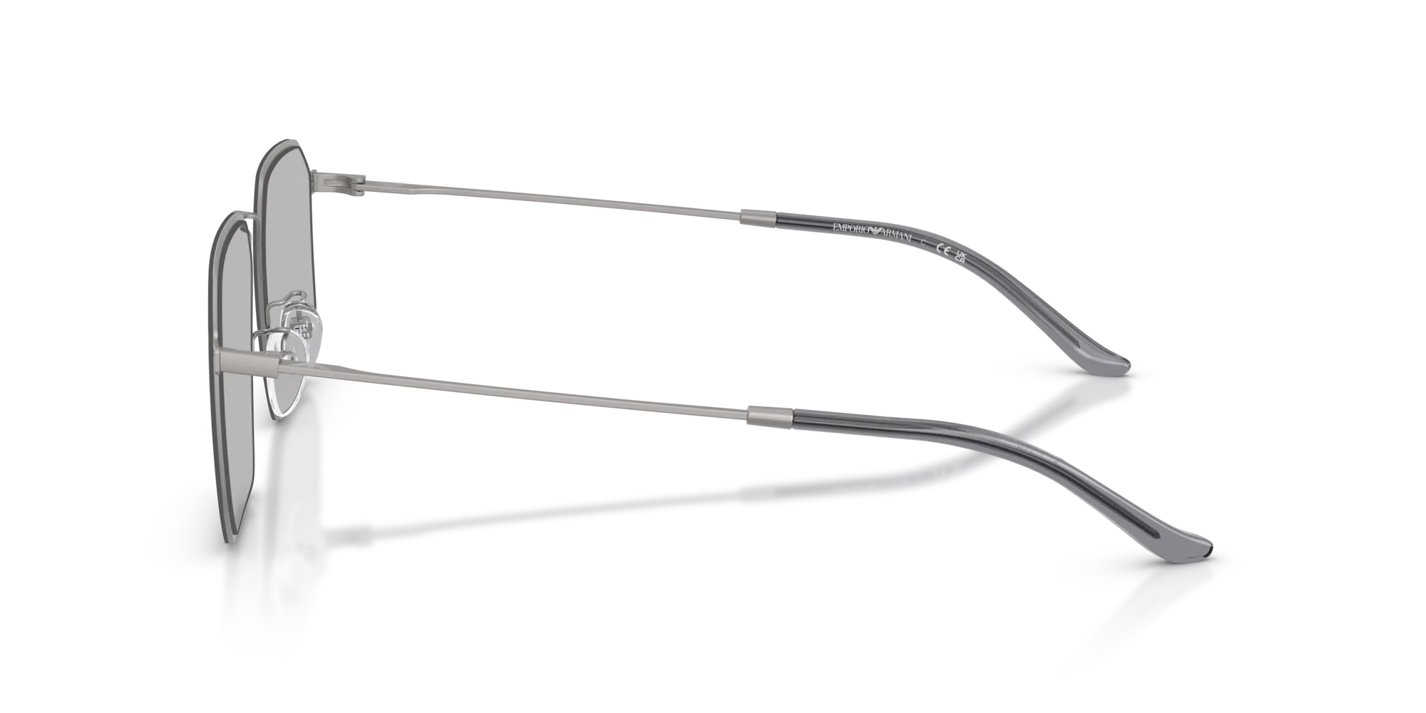 Emporio Armani EA2165D 300387 Occhiali da sole Metallo Grigio Grigio Geometrica Normale - immagine 4