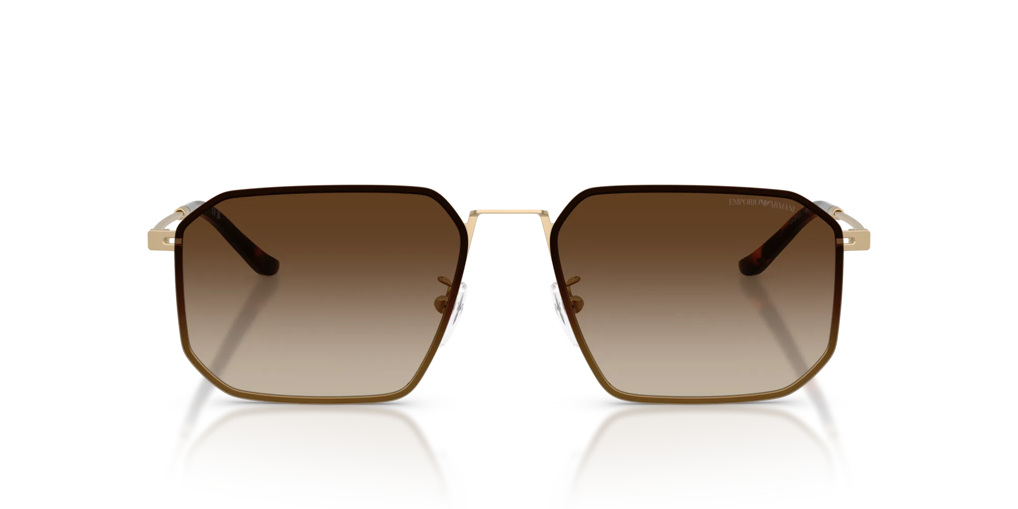 Emporio Armani EA2165D 300213 Occhiali da sole Metallo Oro Marrone Geometrica Normale Sfumato - immagine 3