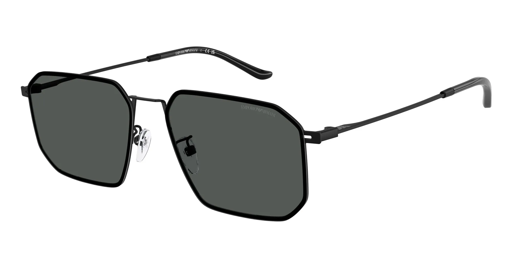 Emporio Armani EA2165D 300187 Occhiali da sole Metallo Nero Grigio Geometrica Normale - immagine 1