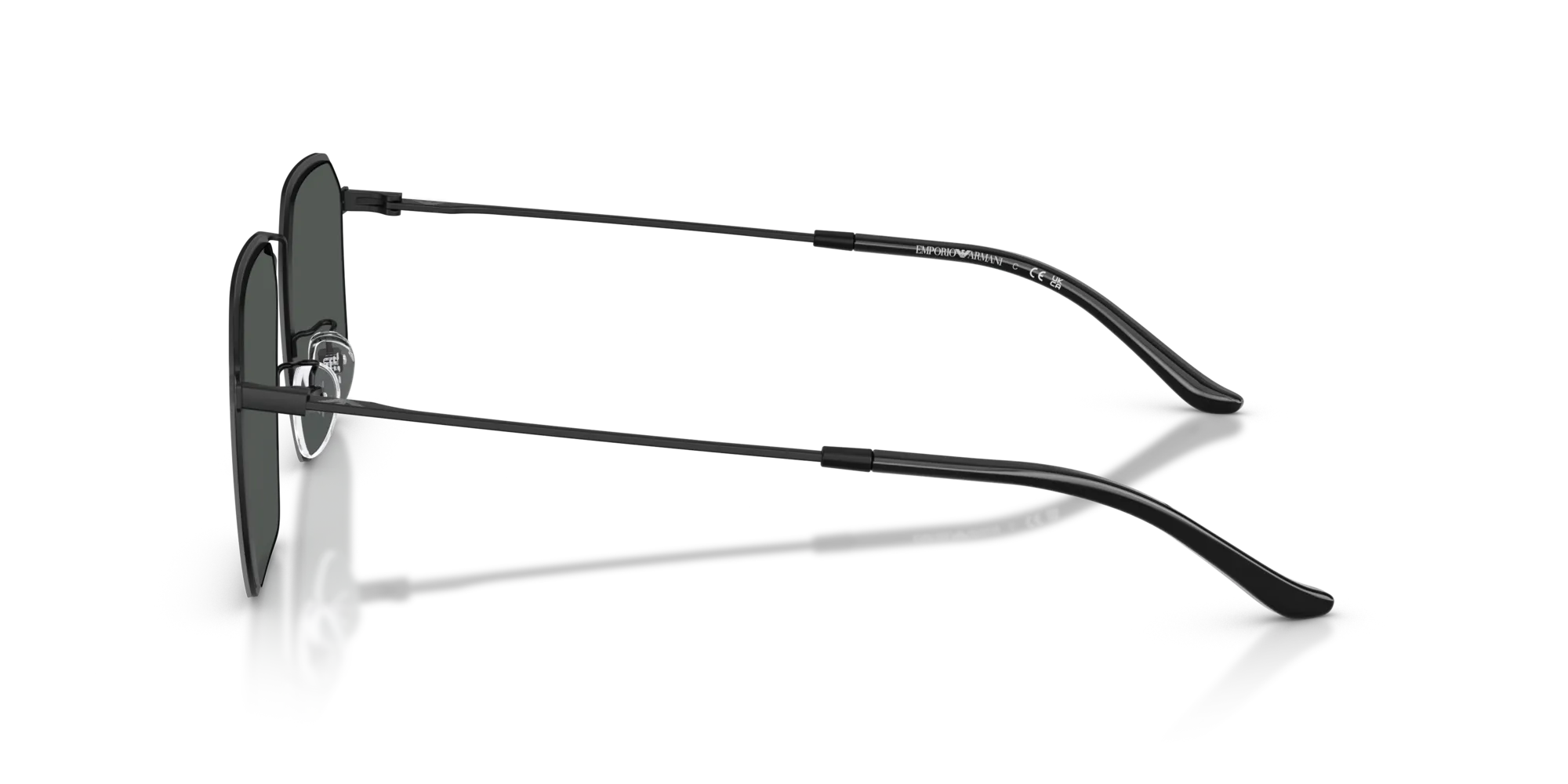 Emporio Armani EA2165D 300187 Occhiali da sole Metallo Nero Grigio Geometrica Normale - immagine 4