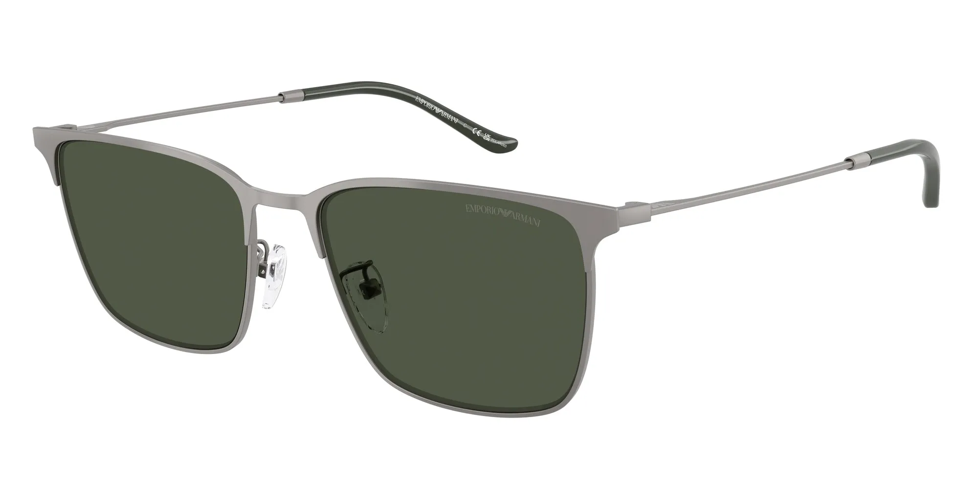 Emporio Armani EA2164D 30039A Occhiali da sole Metallo Grigio Verde Squadrata Polarizzata - immagine 1