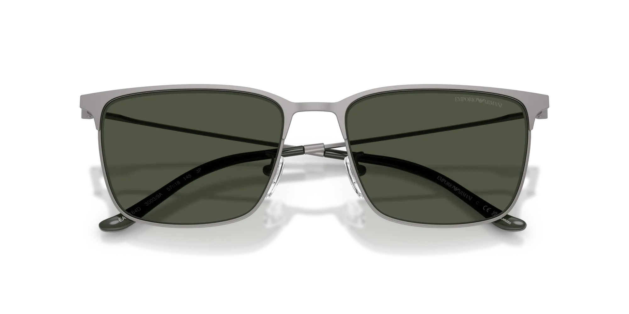 Emporio Armani EA2164D 30039A Occhiali da sole Metallo Grigio Verde Squadrata Polarizzata - immagine 2