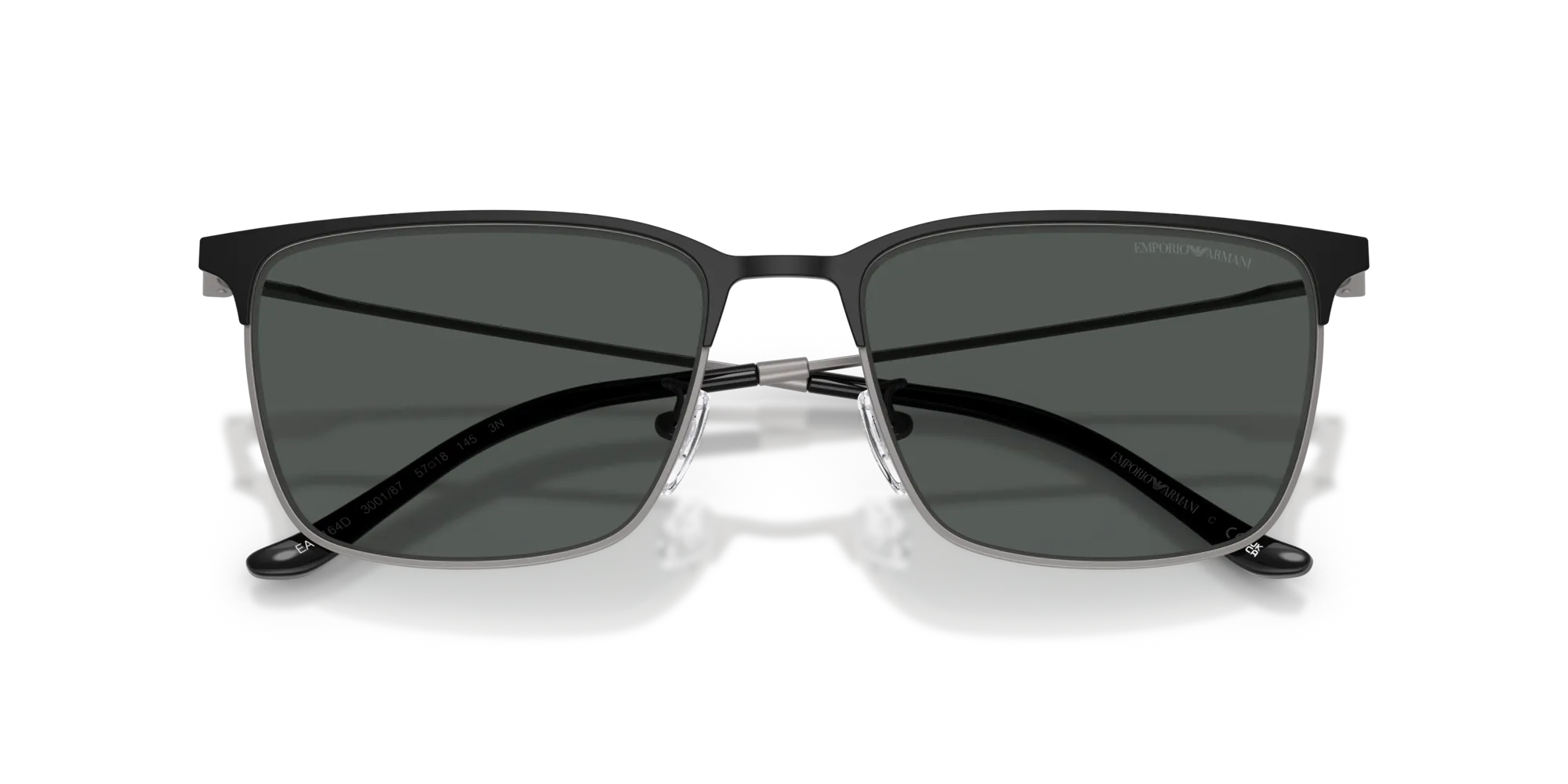 Emporio Armani EA2164D 300187 Occhiali da sole Metallo Grigio Grigio Squadrata Normale - immagine 2