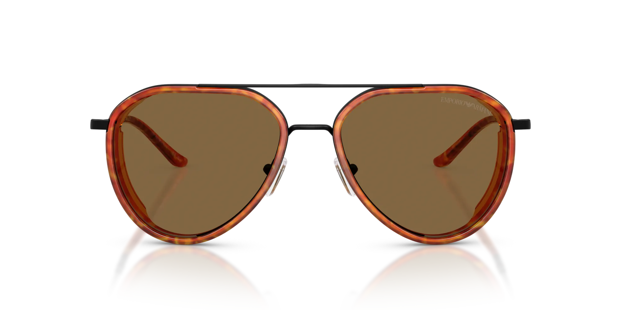 Emporio Armani EA2163 3001OR Occhiali da sole Metallo Nero Marrone Pilot Normale - immagine 3