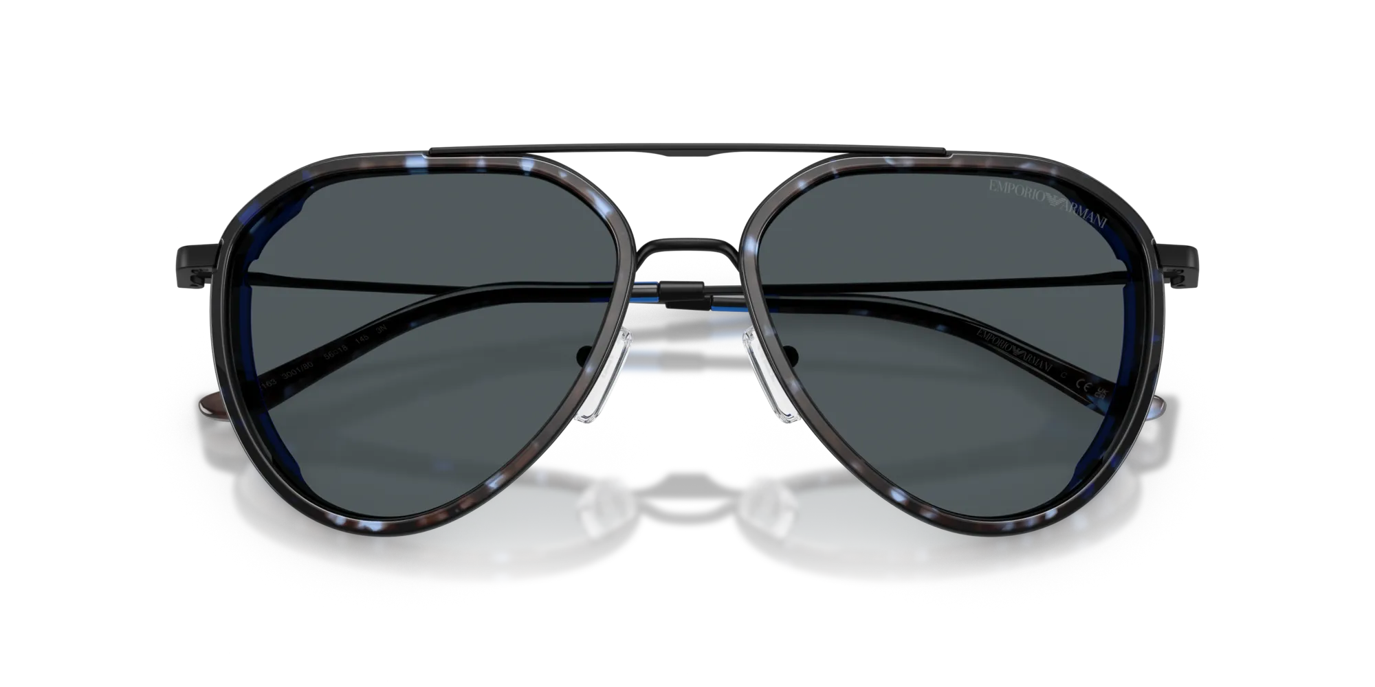 Emporio Armani EA2163 300180 Occhiali da sole Metallo Nero Grigio Pilot Normale - immagine 2