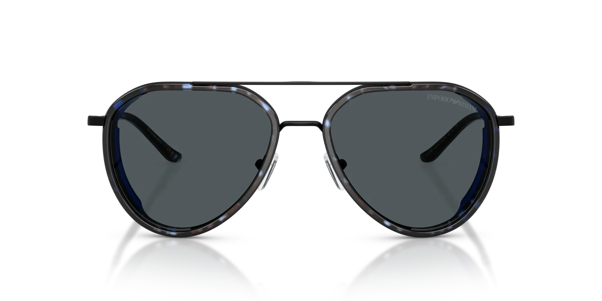 Emporio Armani EA2163 300180 Occhiali da sole Metallo Nero Grigio Pilot Normale - immagine 3