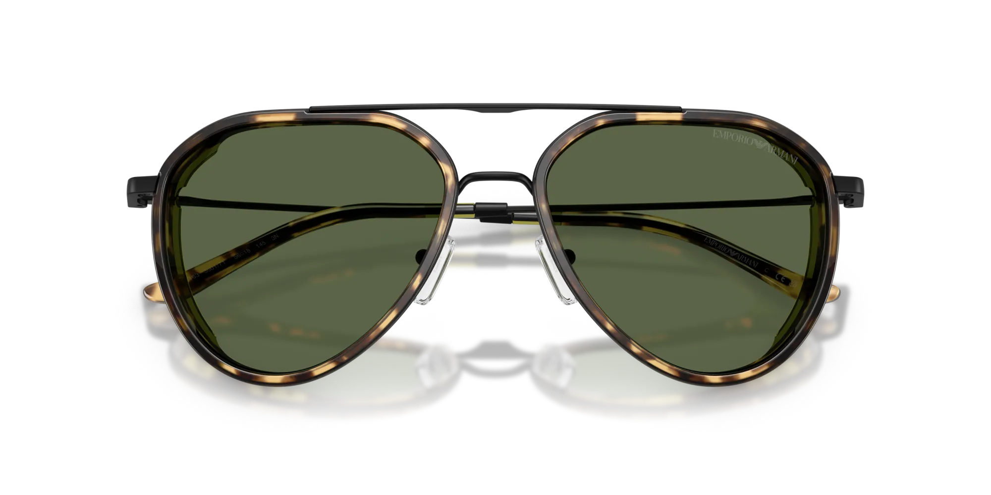 Emporio Armani EA2163 300171 Occhiali da sole Metallo Nero Verde Pilot Normale - immagine 2