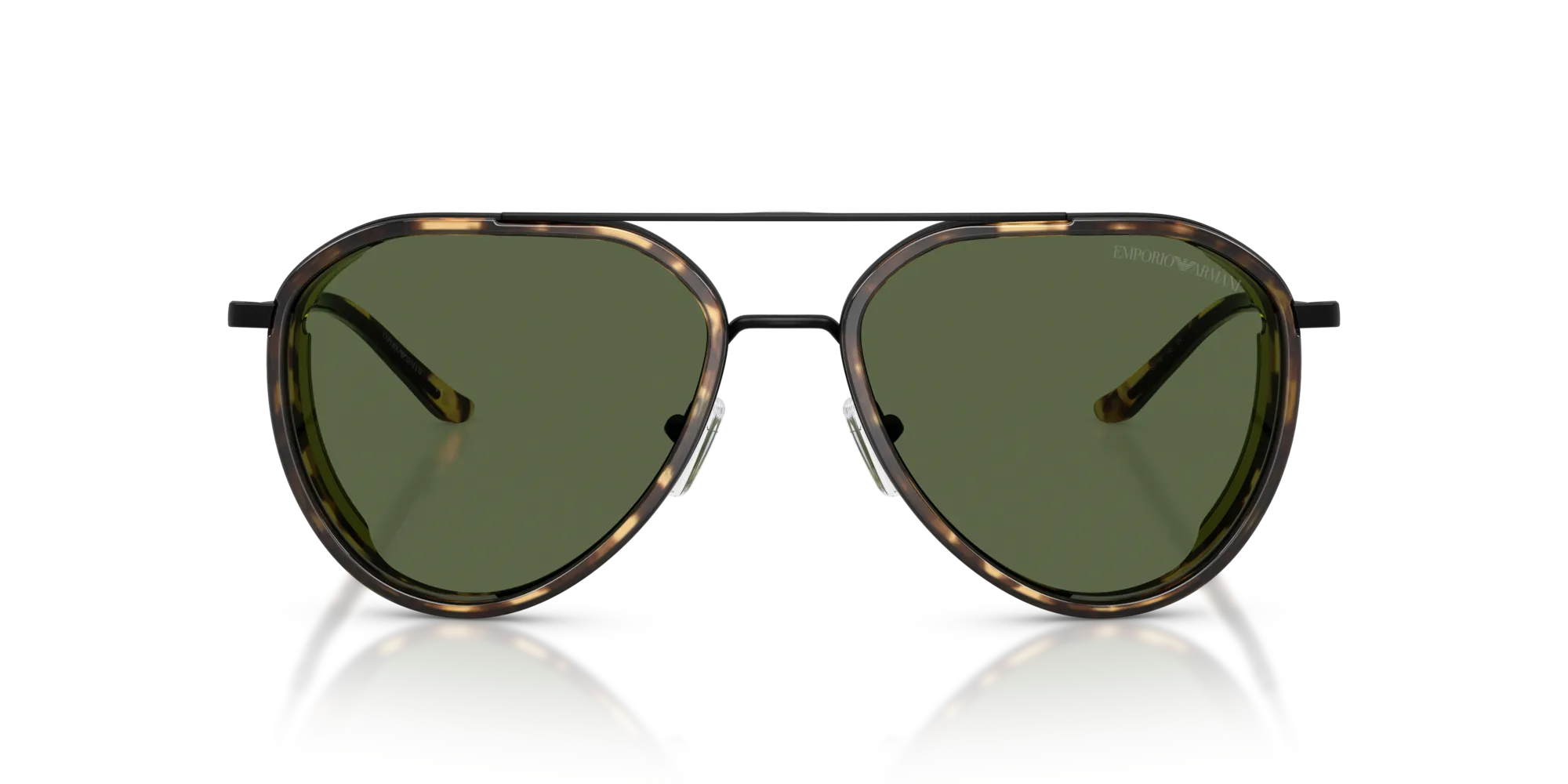 Emporio Armani EA2163 300171 Occhiali da sole Metallo Nero Verde Pilot Normale - immagine 3