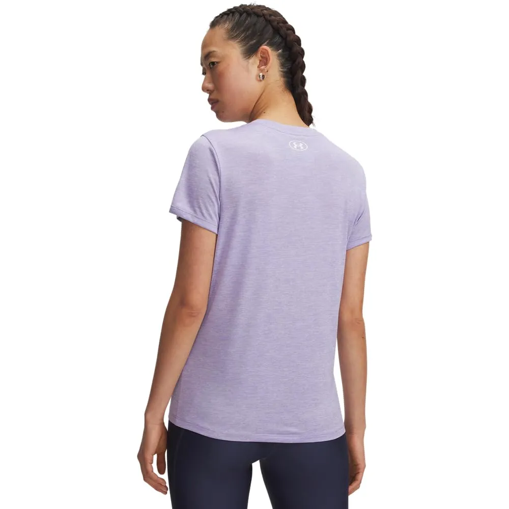 Under Armour, maglietta da donna Tech SSC-Twist Tech Twist a maniche corte (confezione da 1), Porpora, L - immagine 2