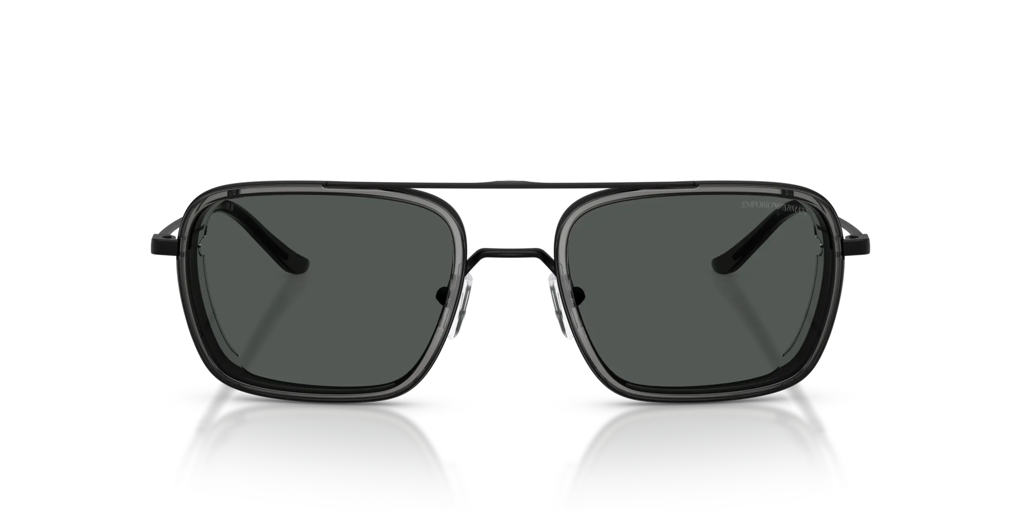 Emporio Armani EA2162 300187 Occhiali da sole Metallo Nero Grigio Squadrata Normale - immagine 3