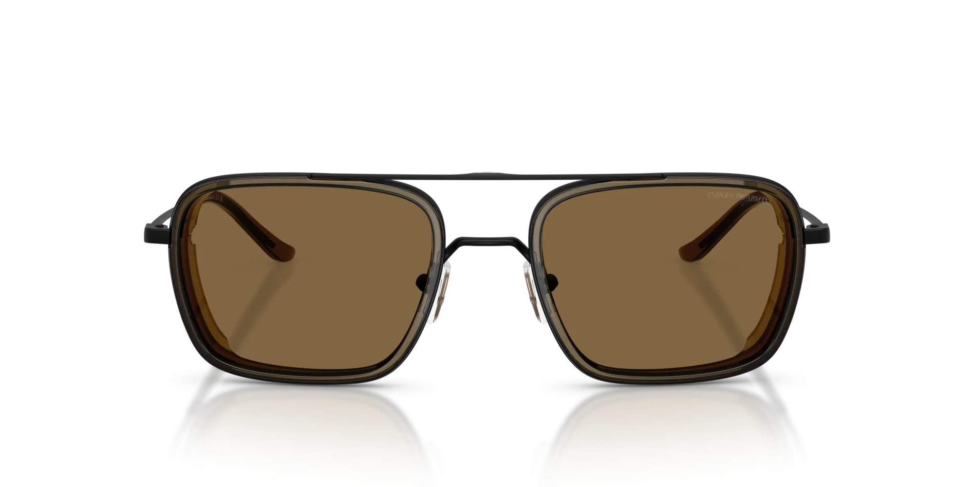 Emporio Armani EA2162 300171 Occhiali da sole Metallo Nero Verde Squadrata Normale - immagine 3
