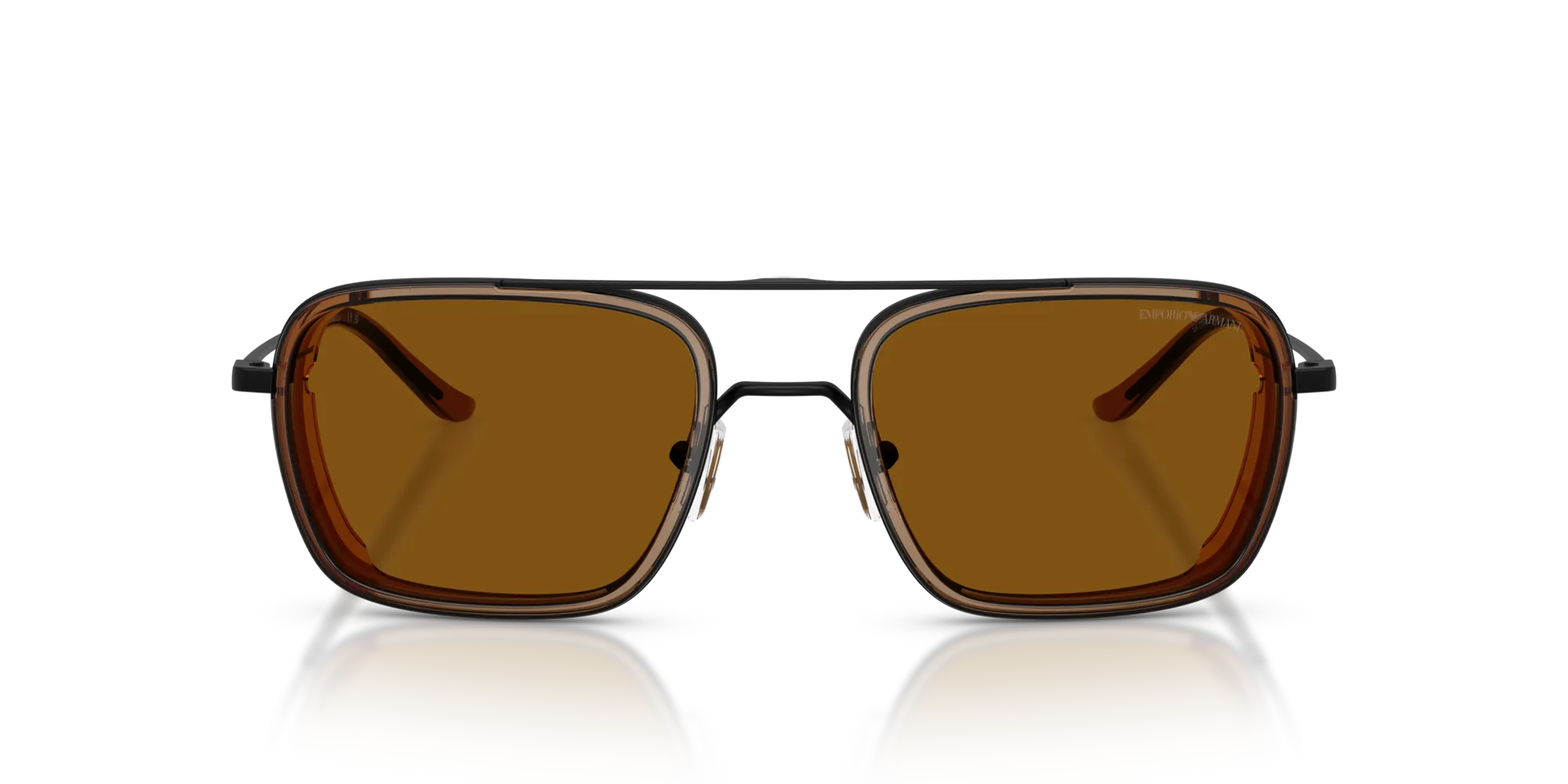 Emporio Armani EA2162 300163 Occhiali da sole Metallo Nero Bronzo Squadrata Normale - immagine 3