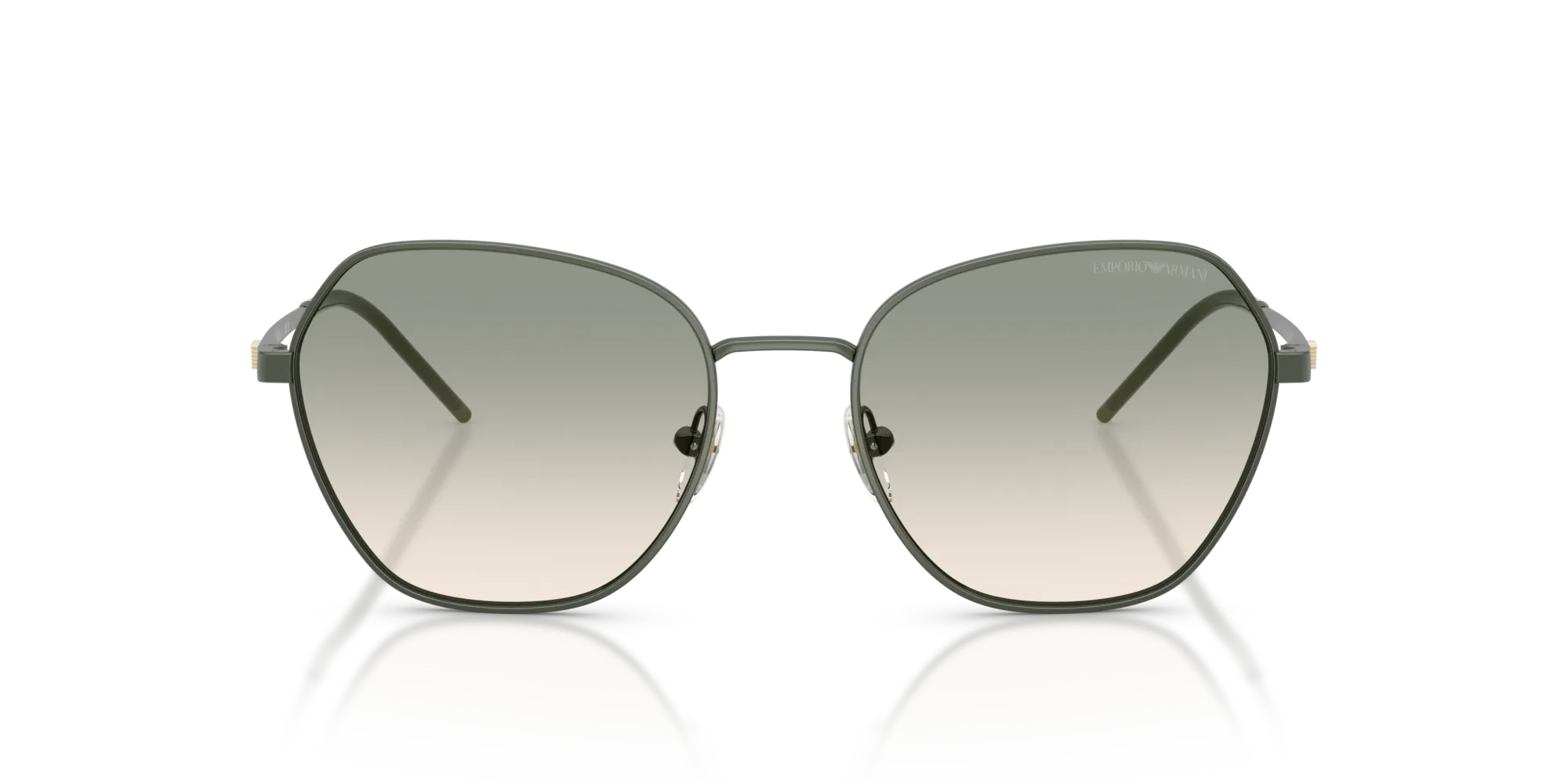 Emporio Armani EA2161 34022C Occhiali da sole Metallo Verde Verde Geometrica Normale Sfumato - immagine 3