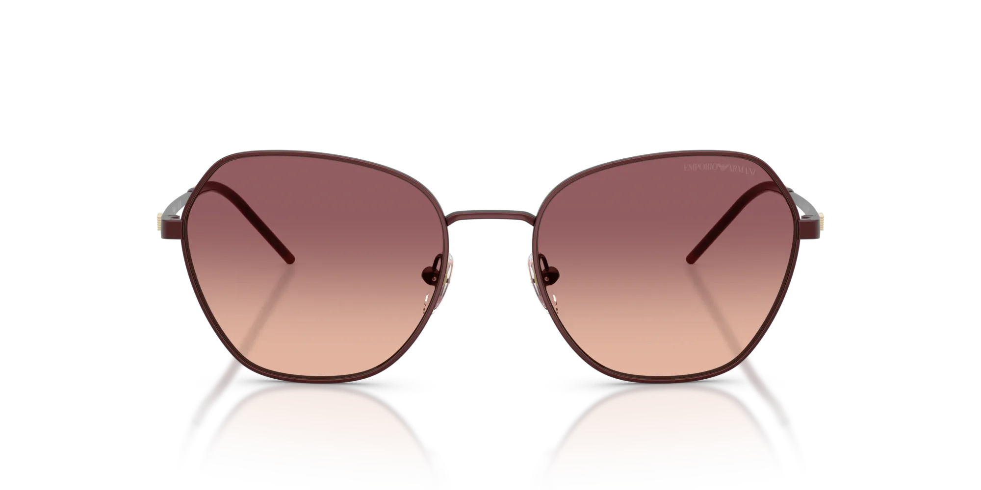 Emporio Armani EA2161 34018D Occhiali da sole Metallo Rosso Rosa Geometrica Normale Sfumato - immagine 3