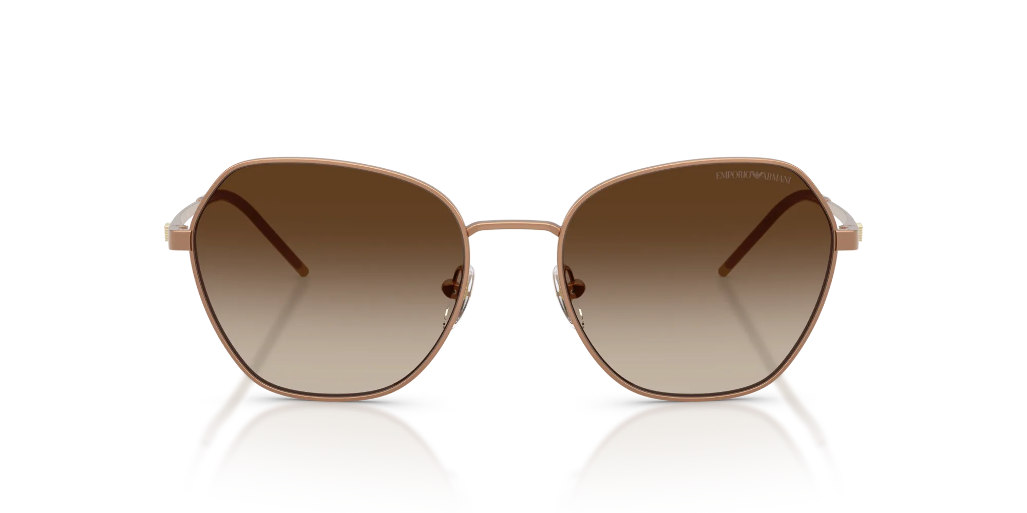 Emporio Armani EA2161 340013 Occhiali da sole Metallo Marrone Marrone Geometrica Normale Sfumato - immagine 3