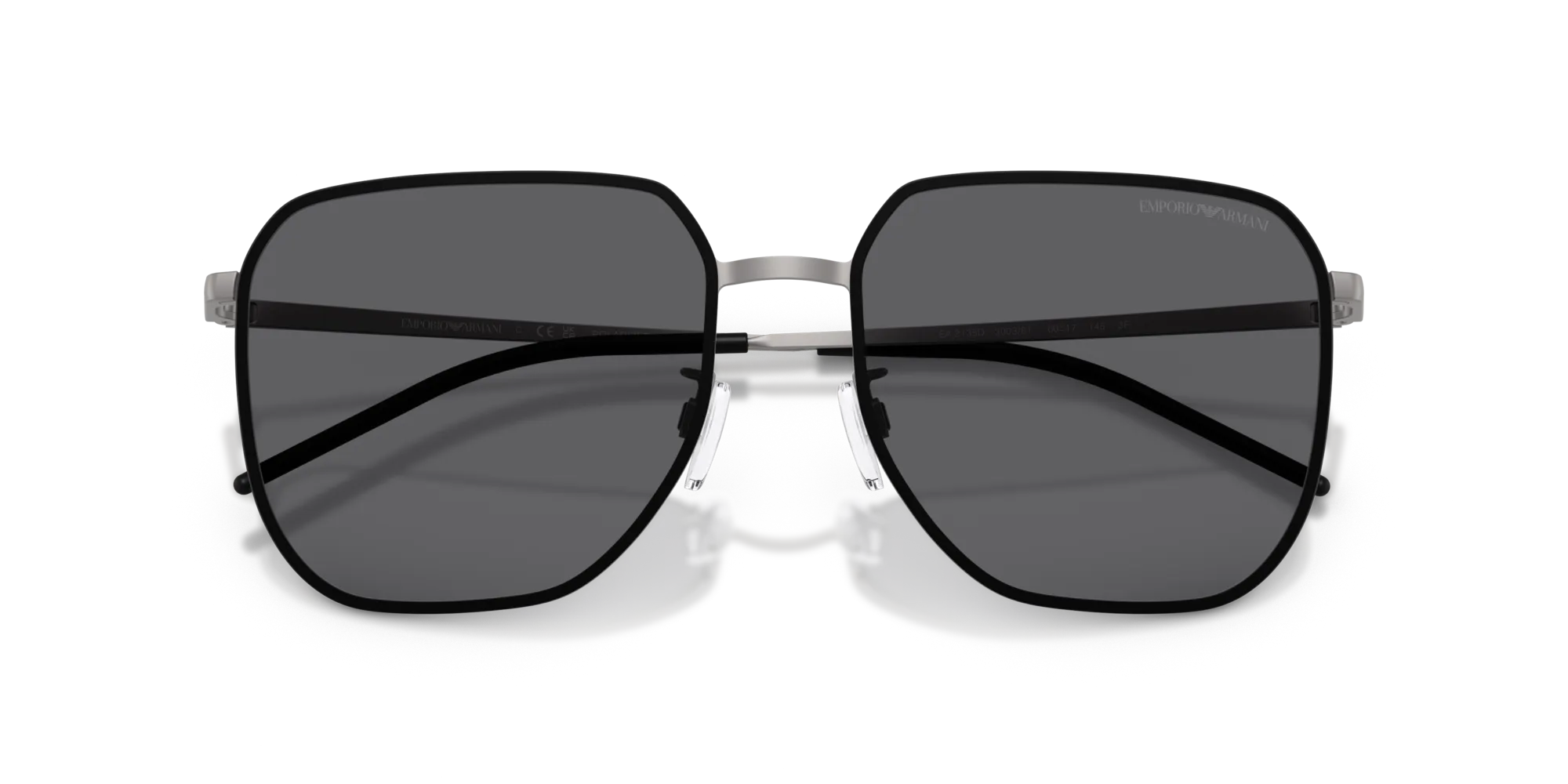 Emporio Armani EA2135D 300381 Occhiali da sole Metallo Grigio Grigio Squadrata Polarizzata - immagine 2