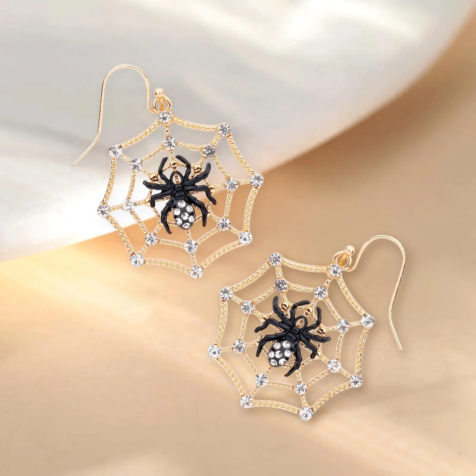 Orecchini a Forma di Ragno, 1 Paio Orecchini di Halloween, Earrings Gotici Donna, Earrings Vintage Pendenti per Ragazze e Donne, Accessori Halloween, Regalo Compleanno (Ragno) - immagine 3