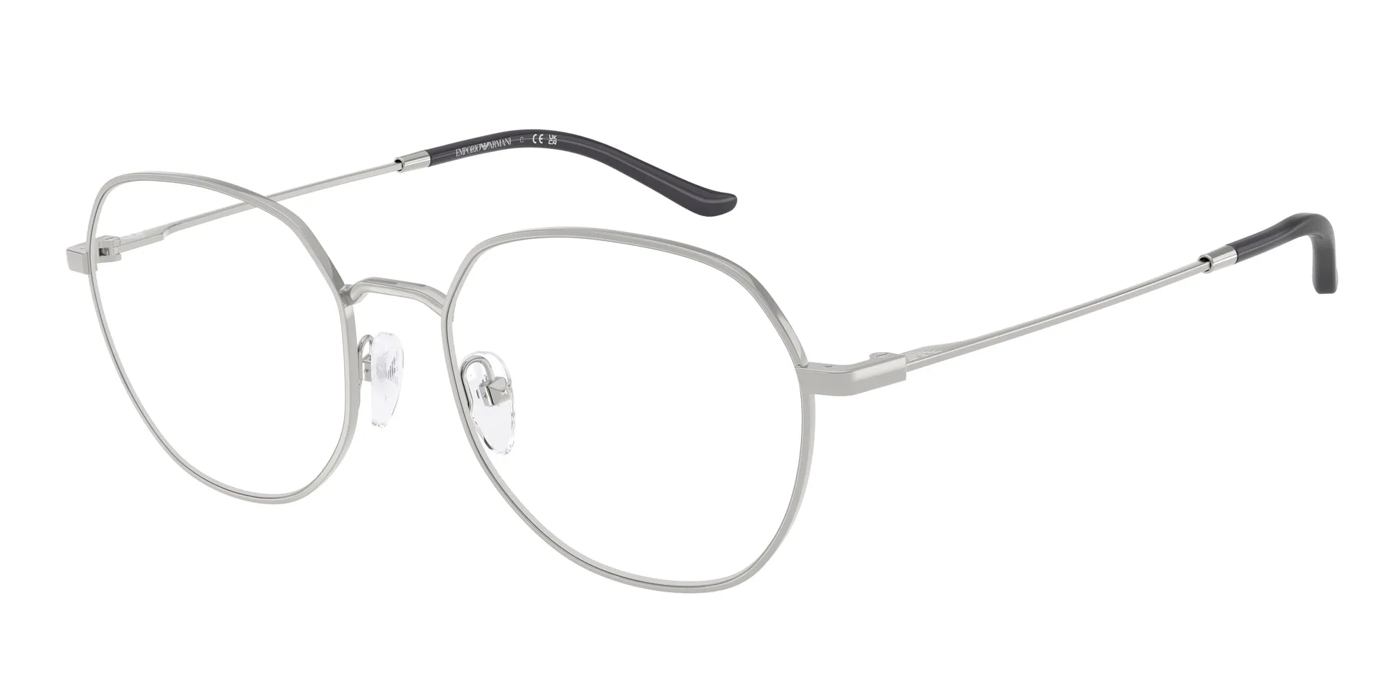 Emporio Armani EA1174D 3015 Montature da vista Metallo Argento Rotonda Normale - immagine 1