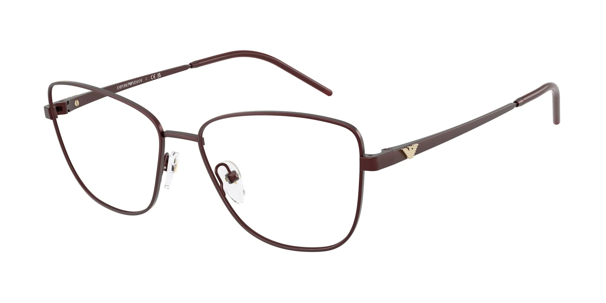 Emporio Armani EA1172 3401 Montature da vista Metallo Rosso Geometrica Normale - immagine 1