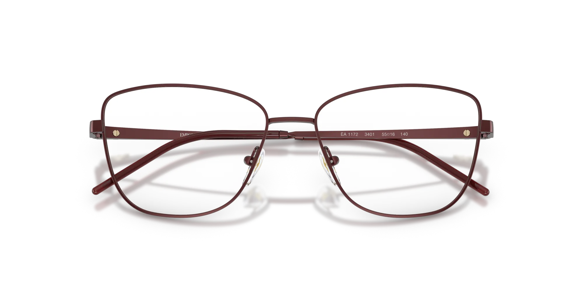 Emporio Armani EA1172 3401 Montature da vista Metallo Rosso Geometrica Normale - immagine 2