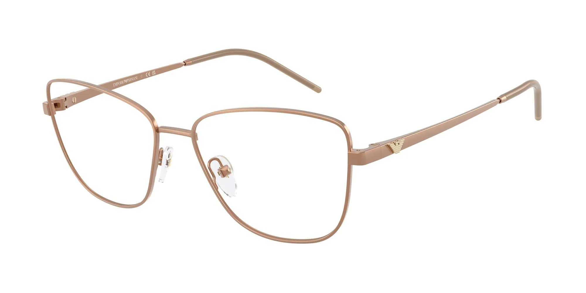 Emporio Armani EA1172 3400 Montature da vista Metallo Marrone Geometrica Normale - immagine 1