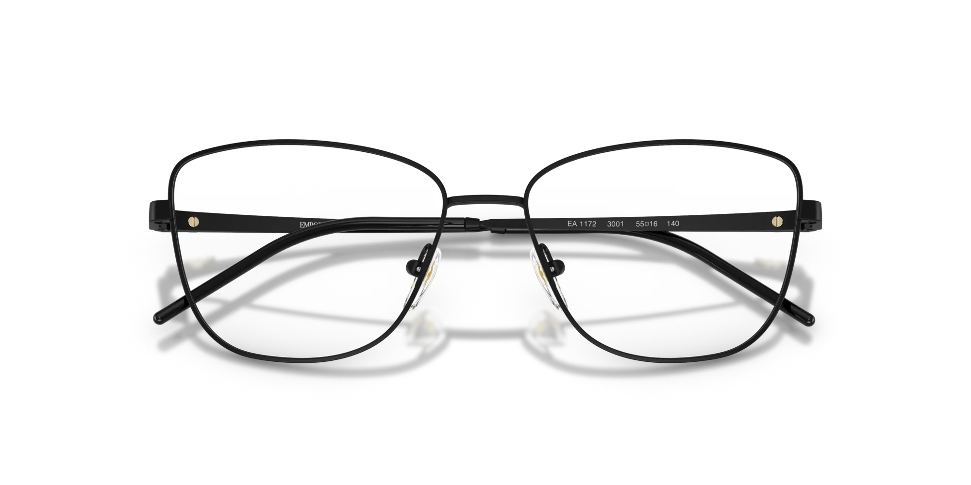 Emporio Armani EA1172 3001 Montature da vista Metallo Nero Geometrica Normale - immagine 2