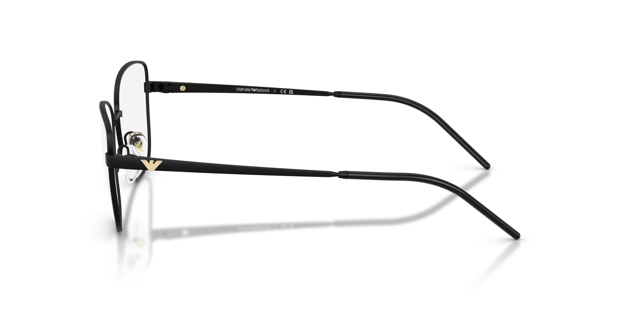Emporio Armani EA1172 3001 Montature da vista Metallo Nero Geometrica Normale - immagine 4